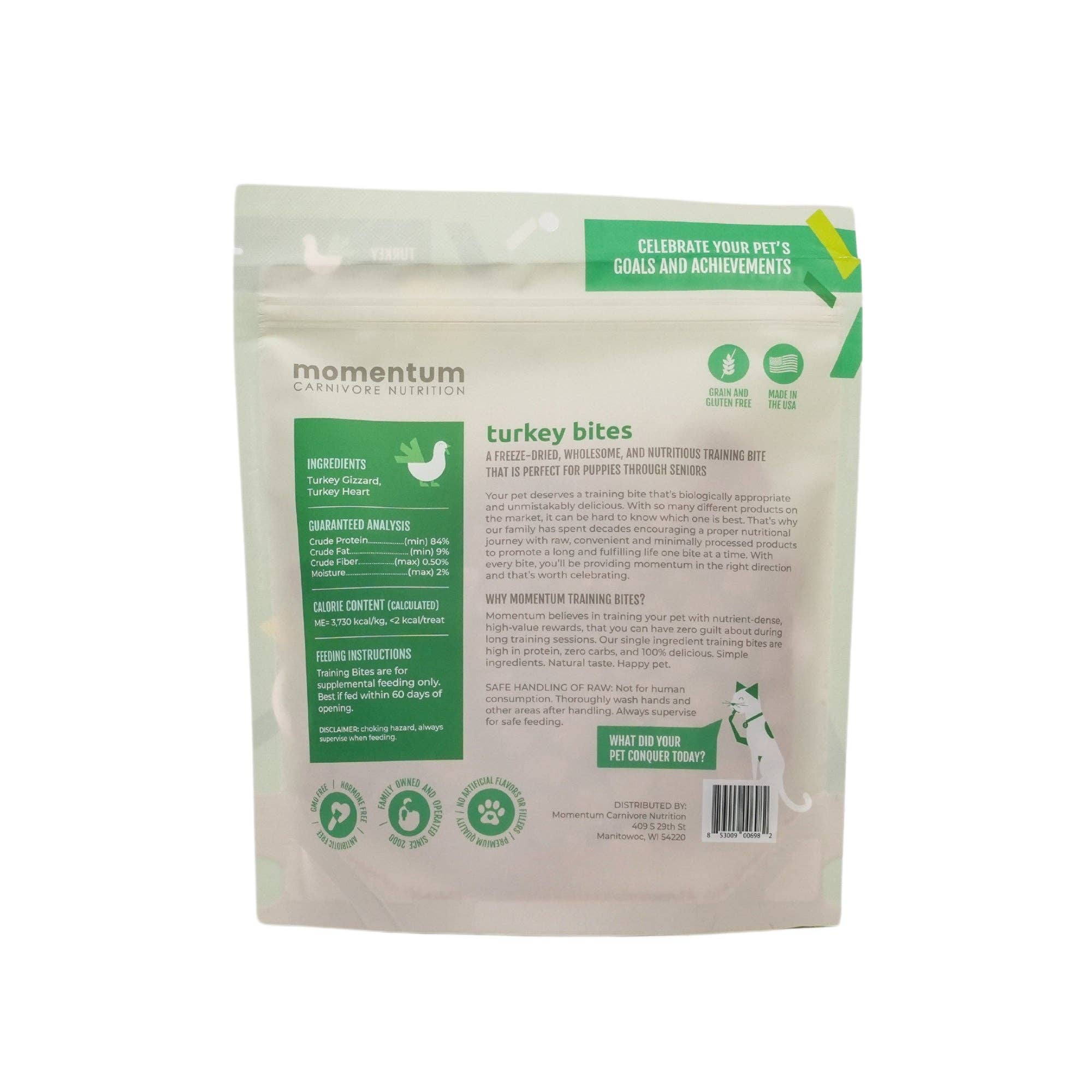 Momentum Carnivore Nutrition - Turkey Training Bites (2.5oz)