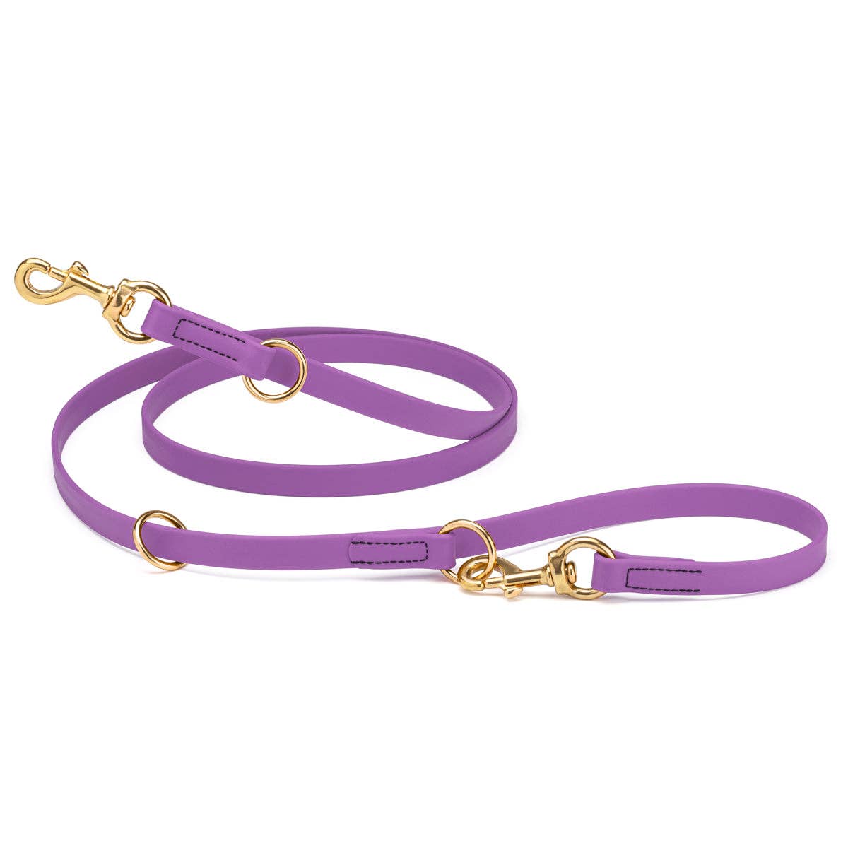 Dogline - Viper Biothane Adjustable Multi-Purpose Dog Leash with Brass Hardware, 7FT: Cerulean Blue