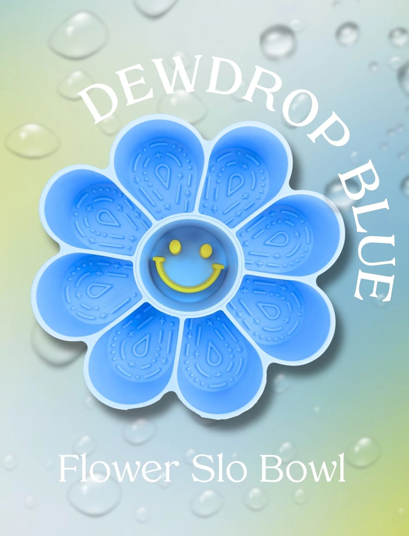 Wulf Snacks Dew Drop Blue Flower Bowl