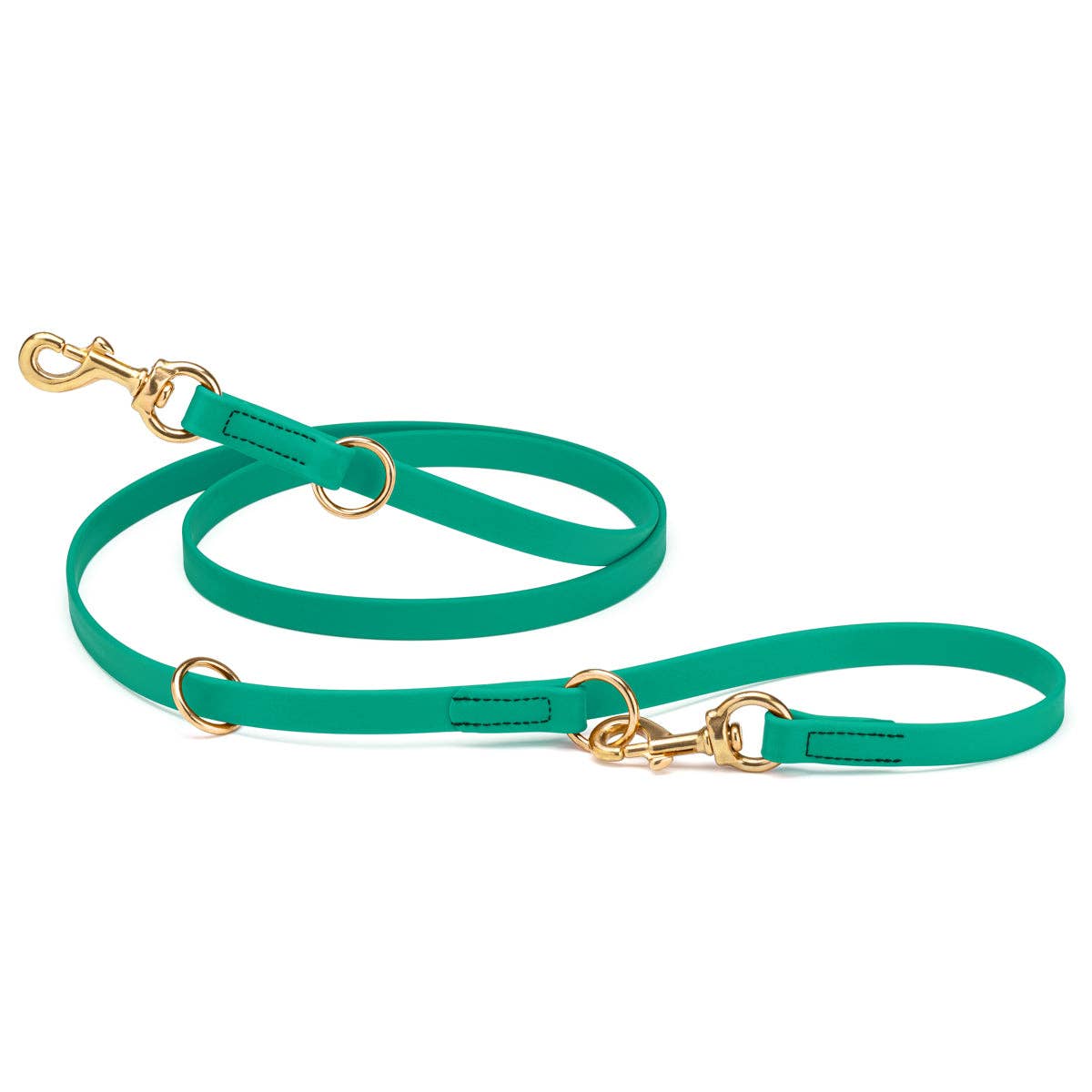 Dogline - Viper Biothane Adjustable Multi-Purpose Dog Leash with Brass Hardware, 7FT: Coyote Brown