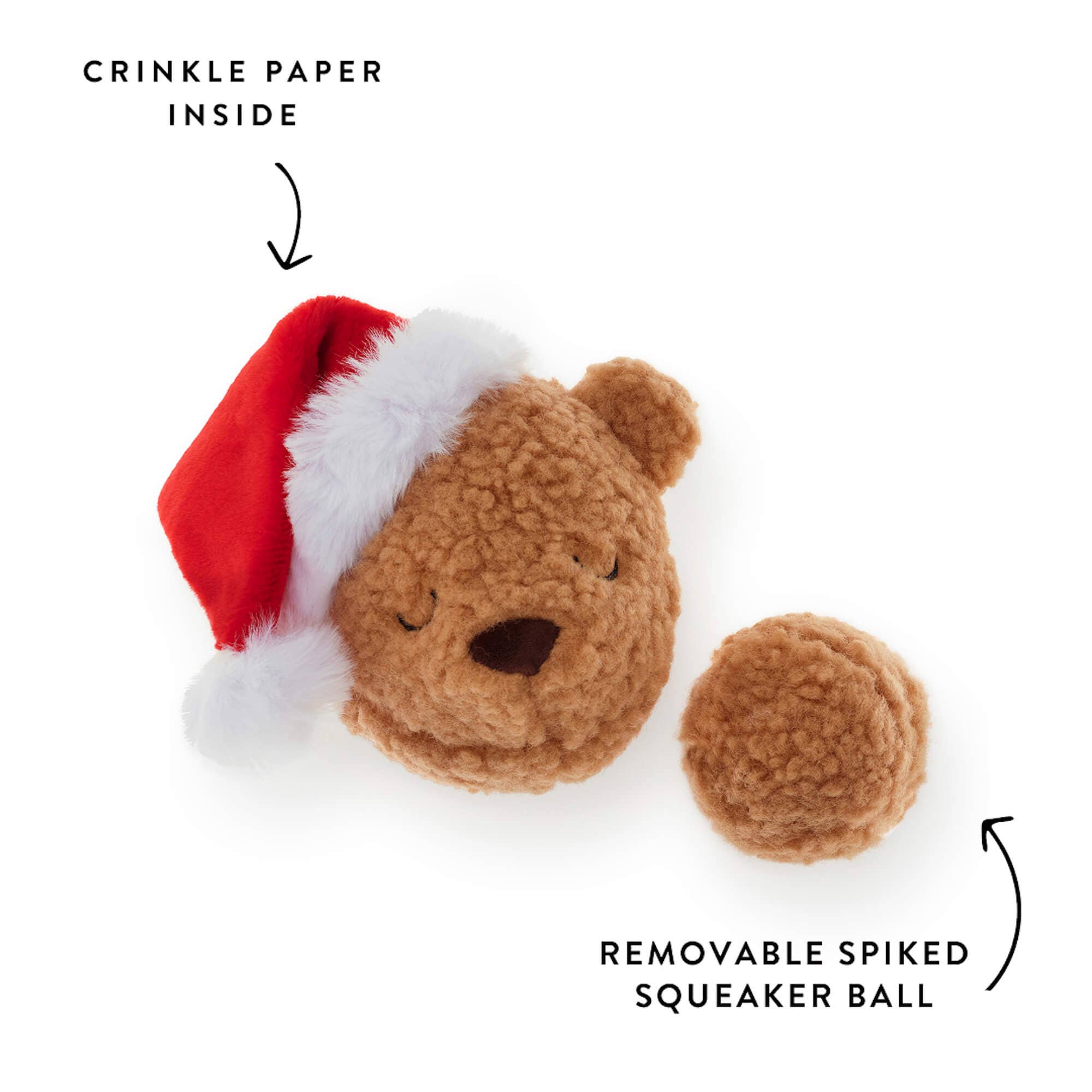 The Foggy Dog - Santa Teddy Bear 2-in-1 Bounce Dog Toy