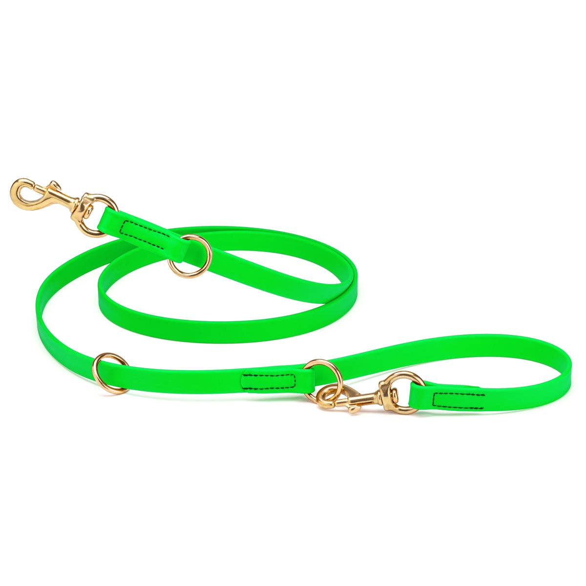 Dogline - Viper Biothane Adjustable Multi-Purpose Dog Leash with Brass Hardware, 7FT: Lemon Yellow