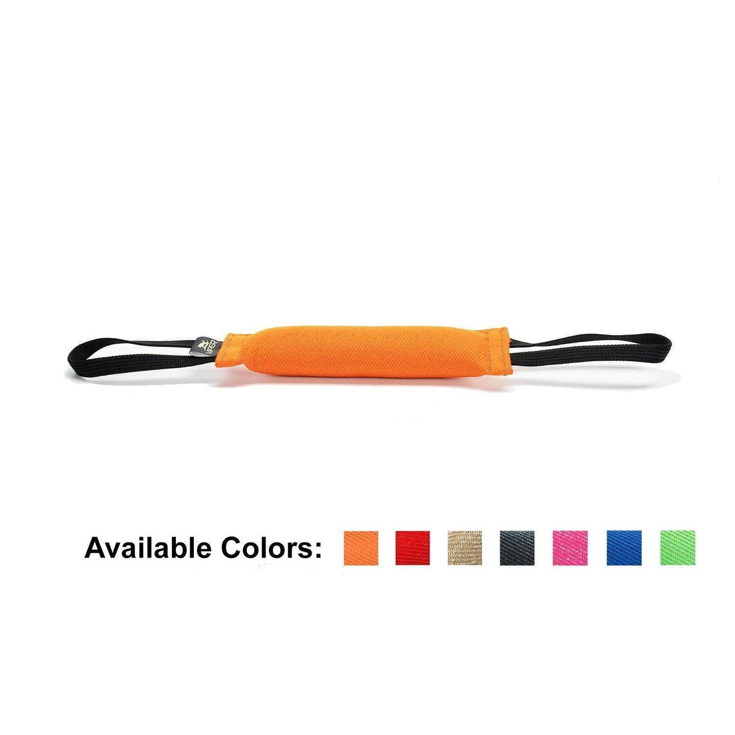Dogline - Viper French Linen Tug Dog Toy: Orange / 12in L x 2in W