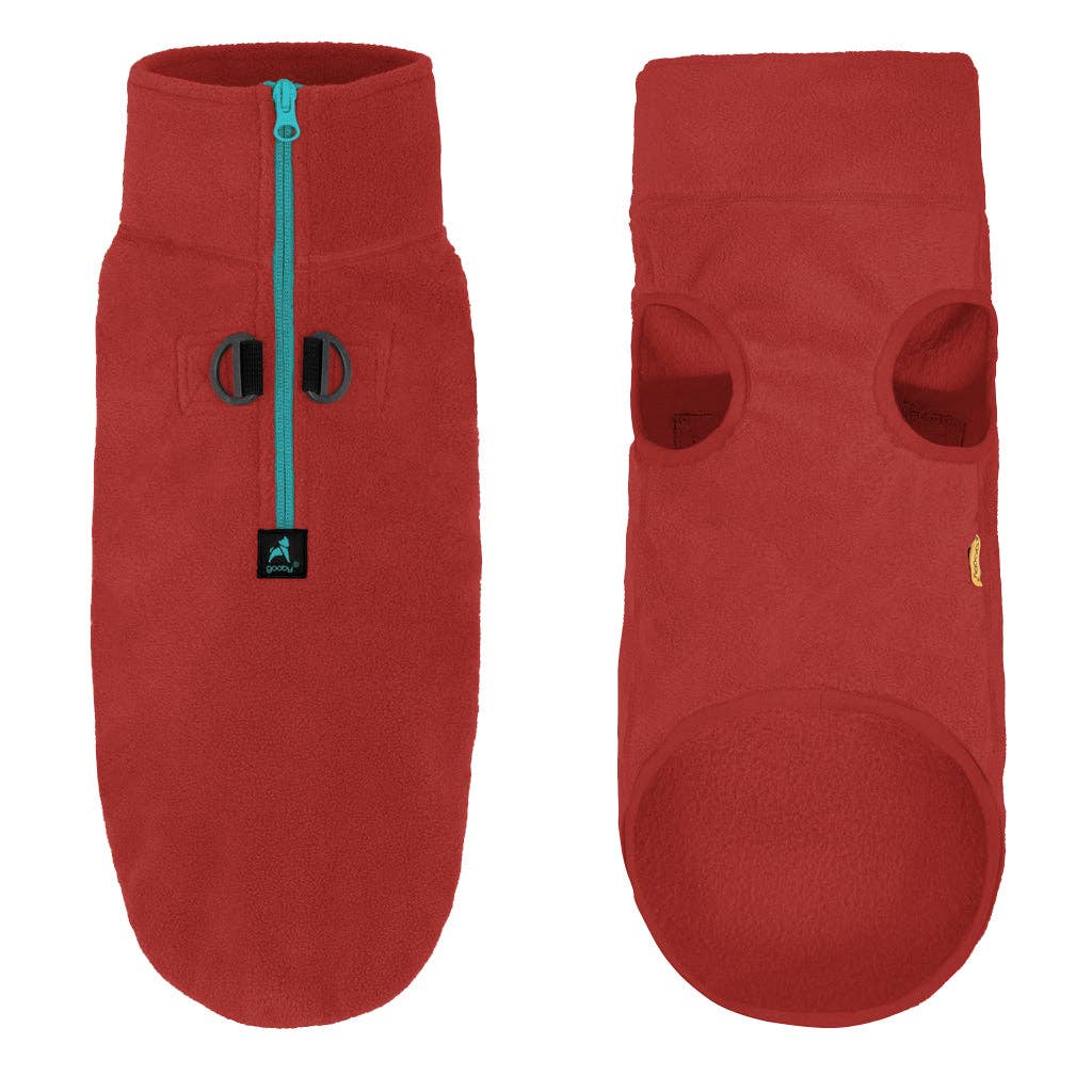 Gooby - #72211 Half Zip-Up Fleece Vest: Blue / Medium