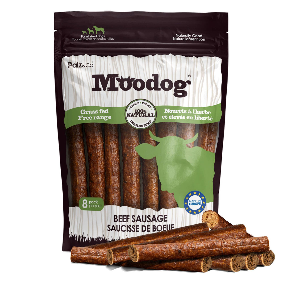 Palz&Co | MooDog Beef Sausage (8 Pack)