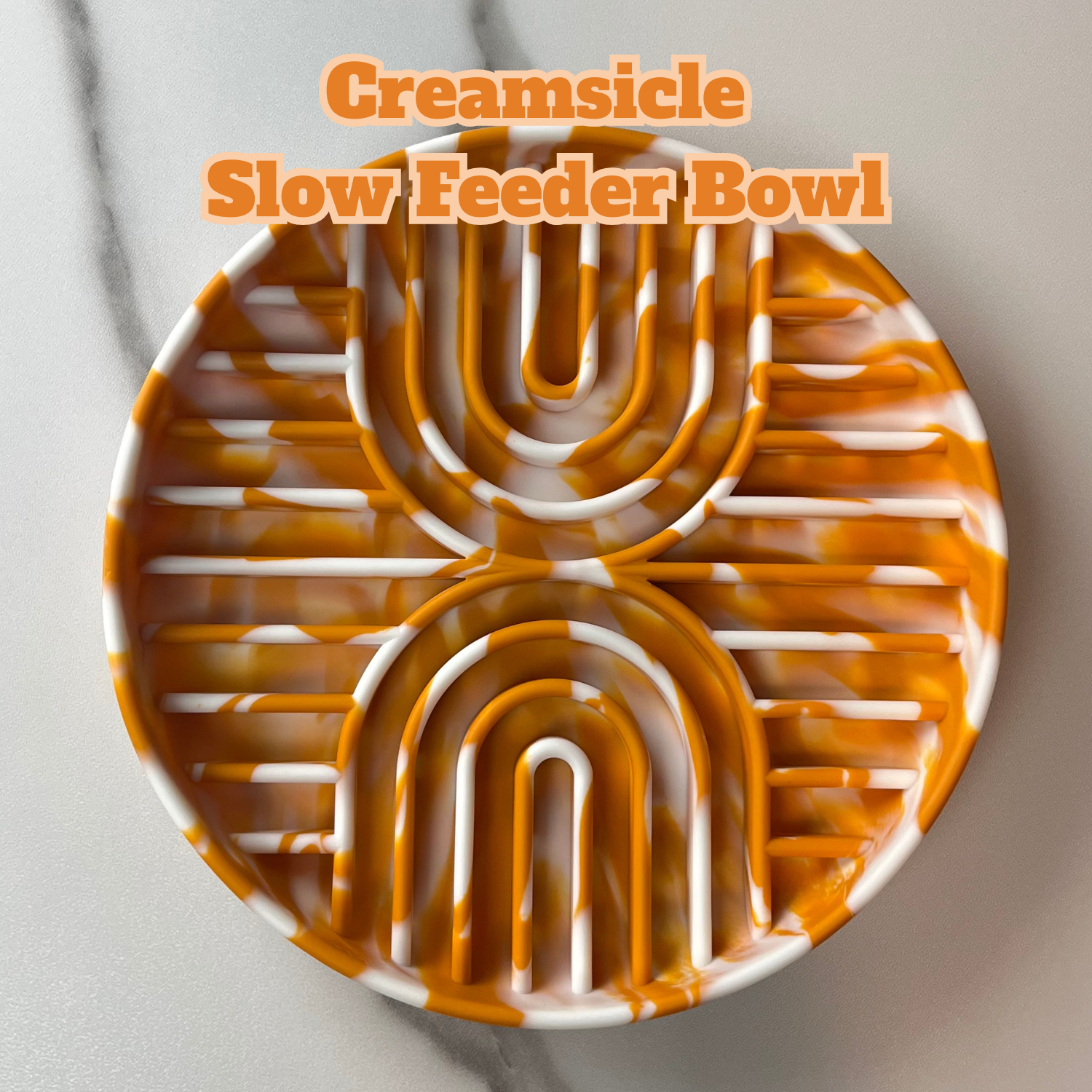 Pup Snack Pack - Creamsicle Slow Feeder: Orange and Cream