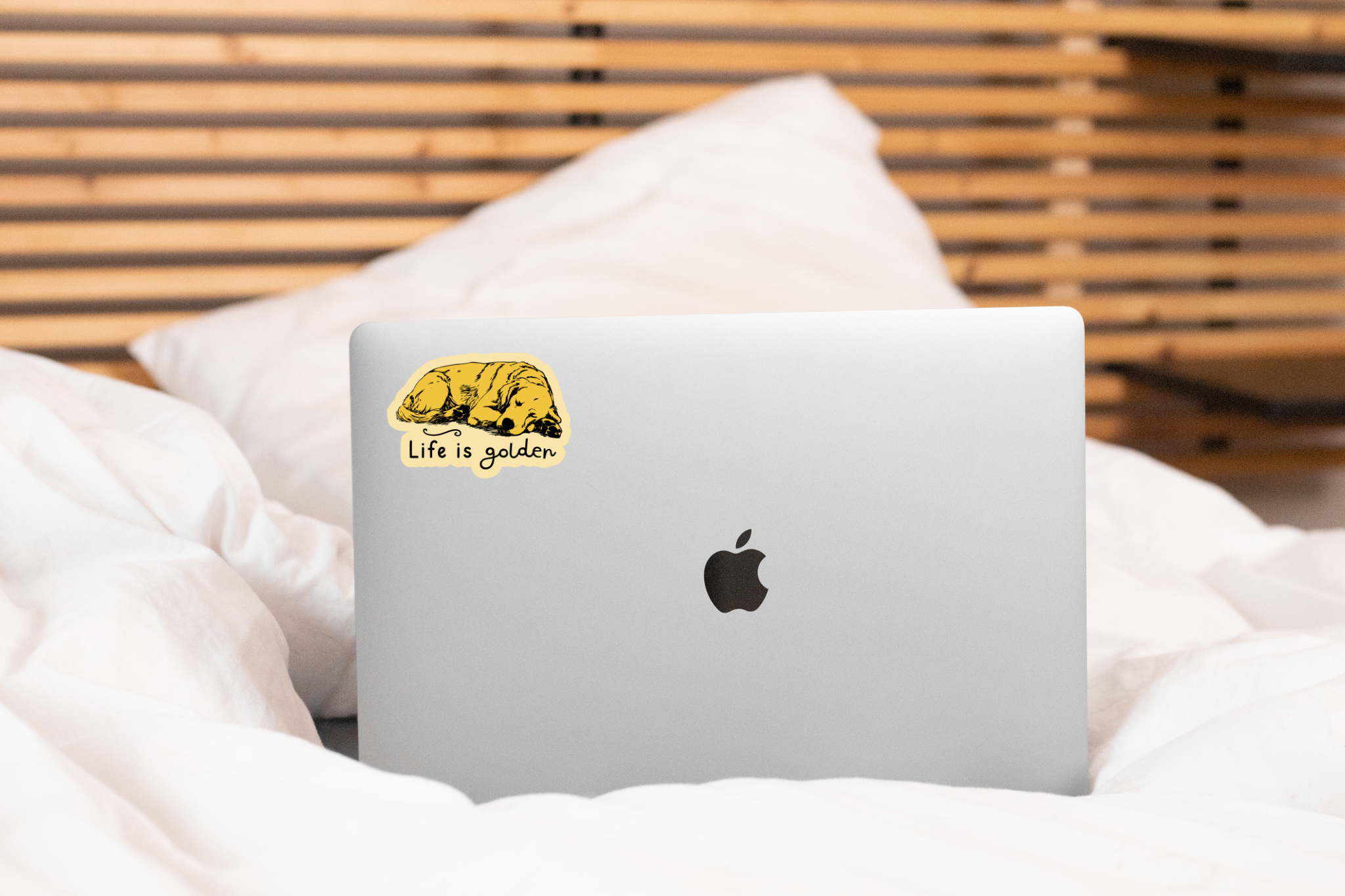 Yarnival - Life is Golden Sticker - dog mom, retriever, pet store