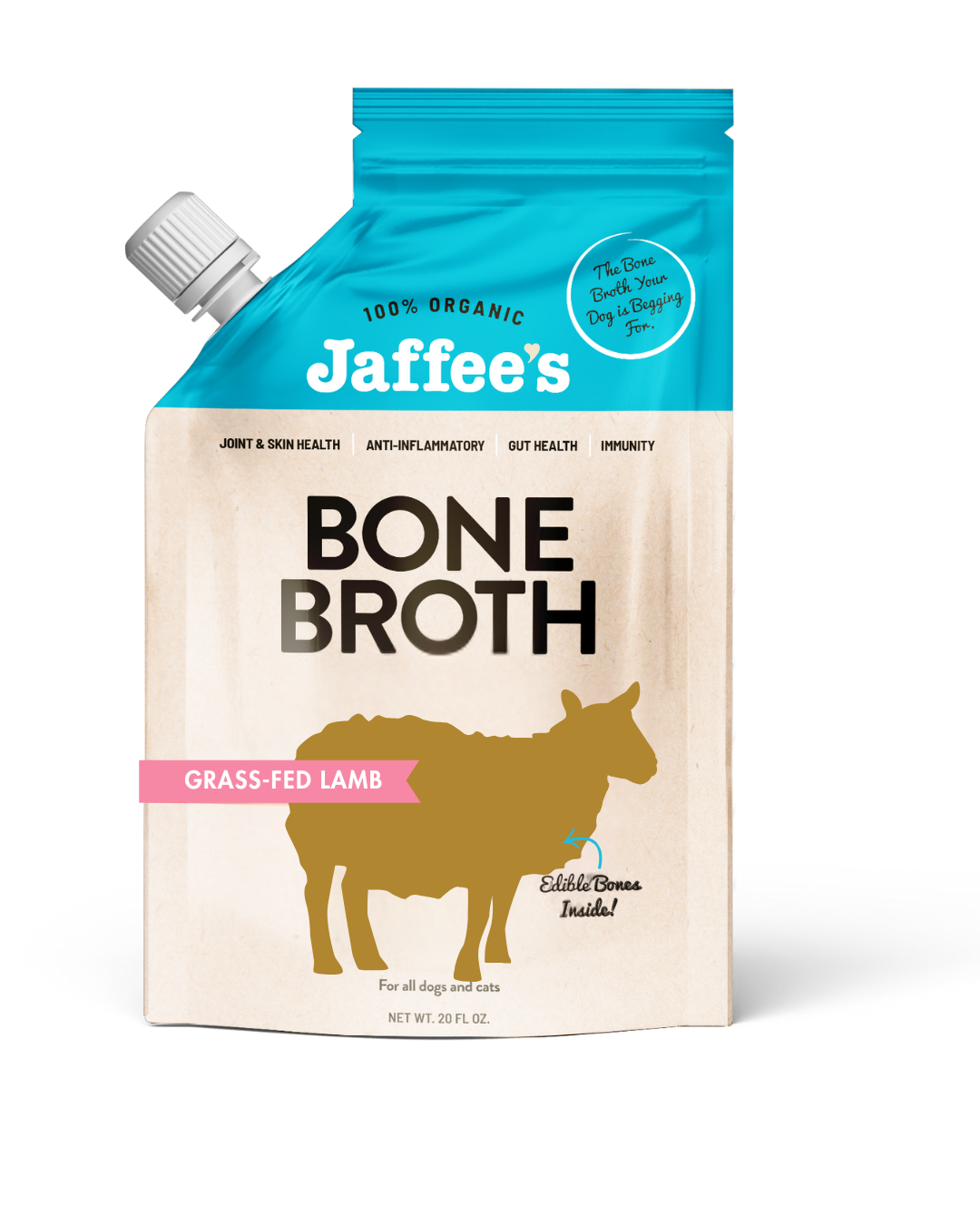 Jaffee's Bone Broth - LAMB Bone Broth - 20 oz Pouch
