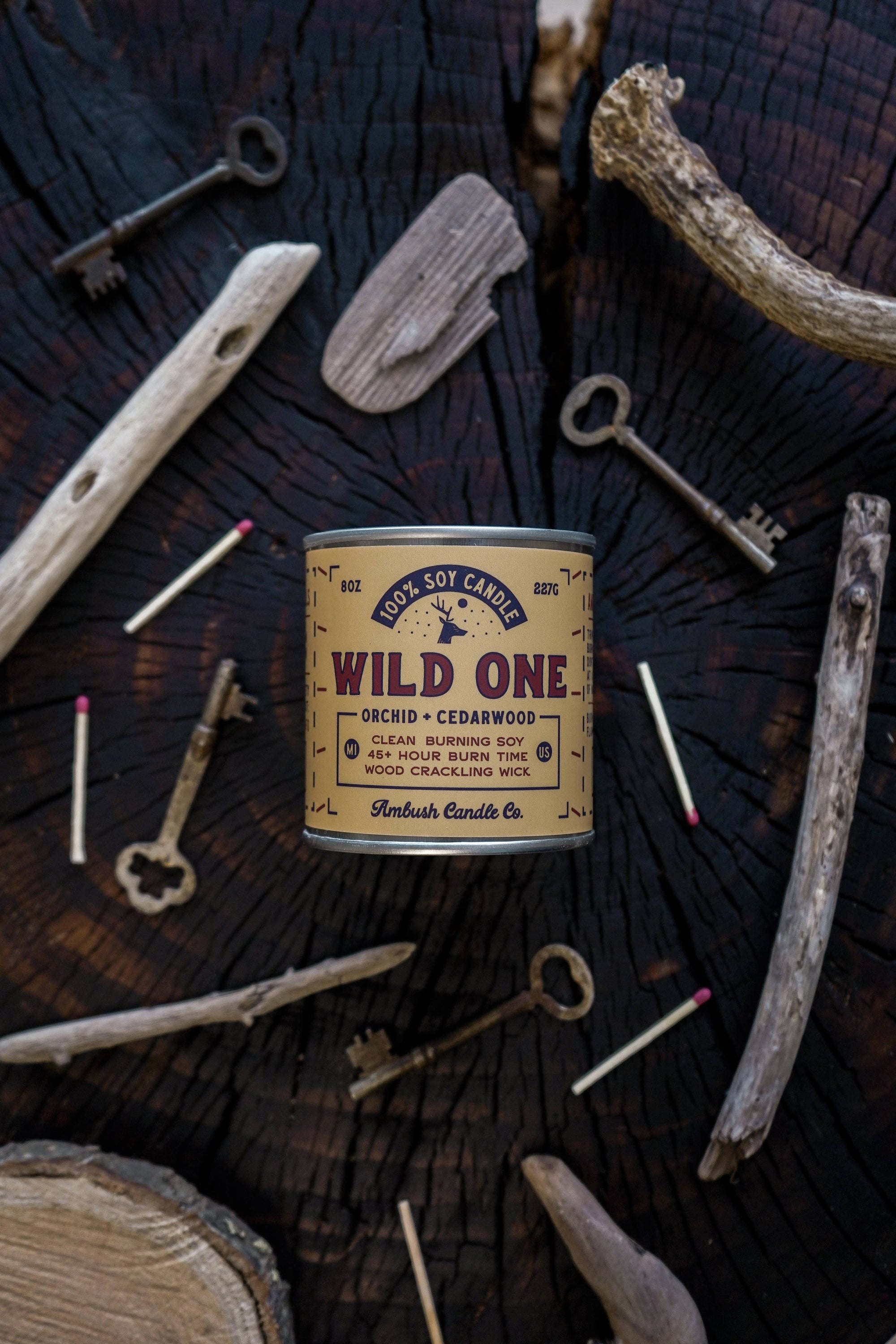 Ambush Candle Co. - Wild One | Orchid + Cedarwood 8oz Soy Candle