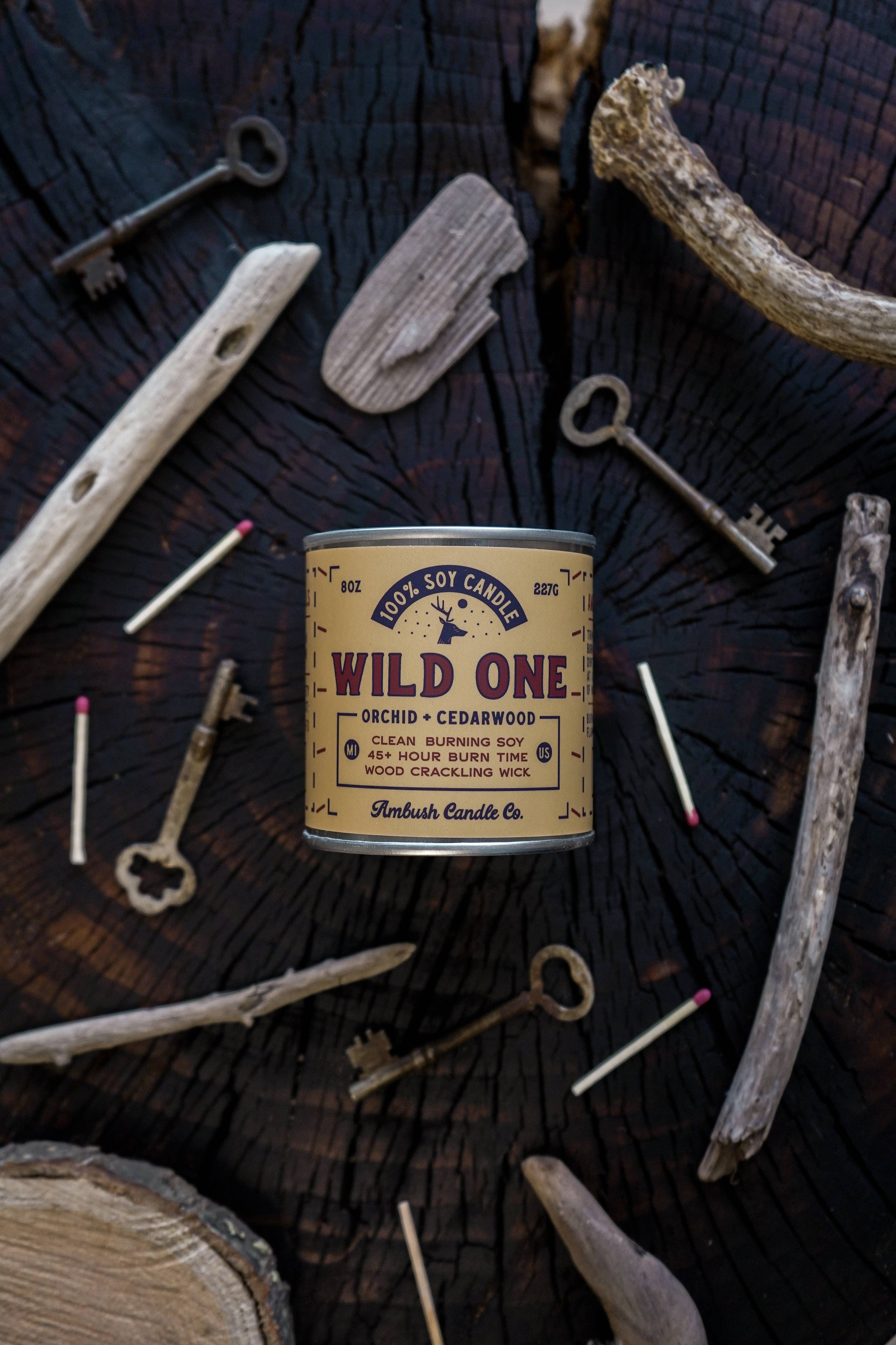 Ambush Candle Co. - Wild One | Orchid + Cedarwood 8oz Soy Candle