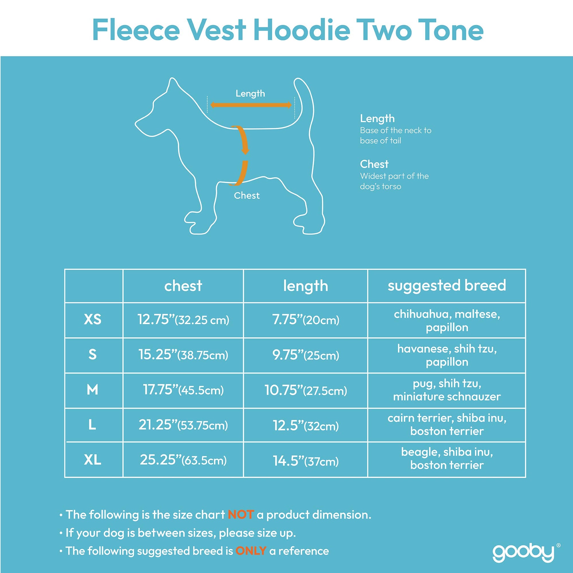 Gooby - #72232 Fleece Vest Hoodie Two Tone: Black / X-Small