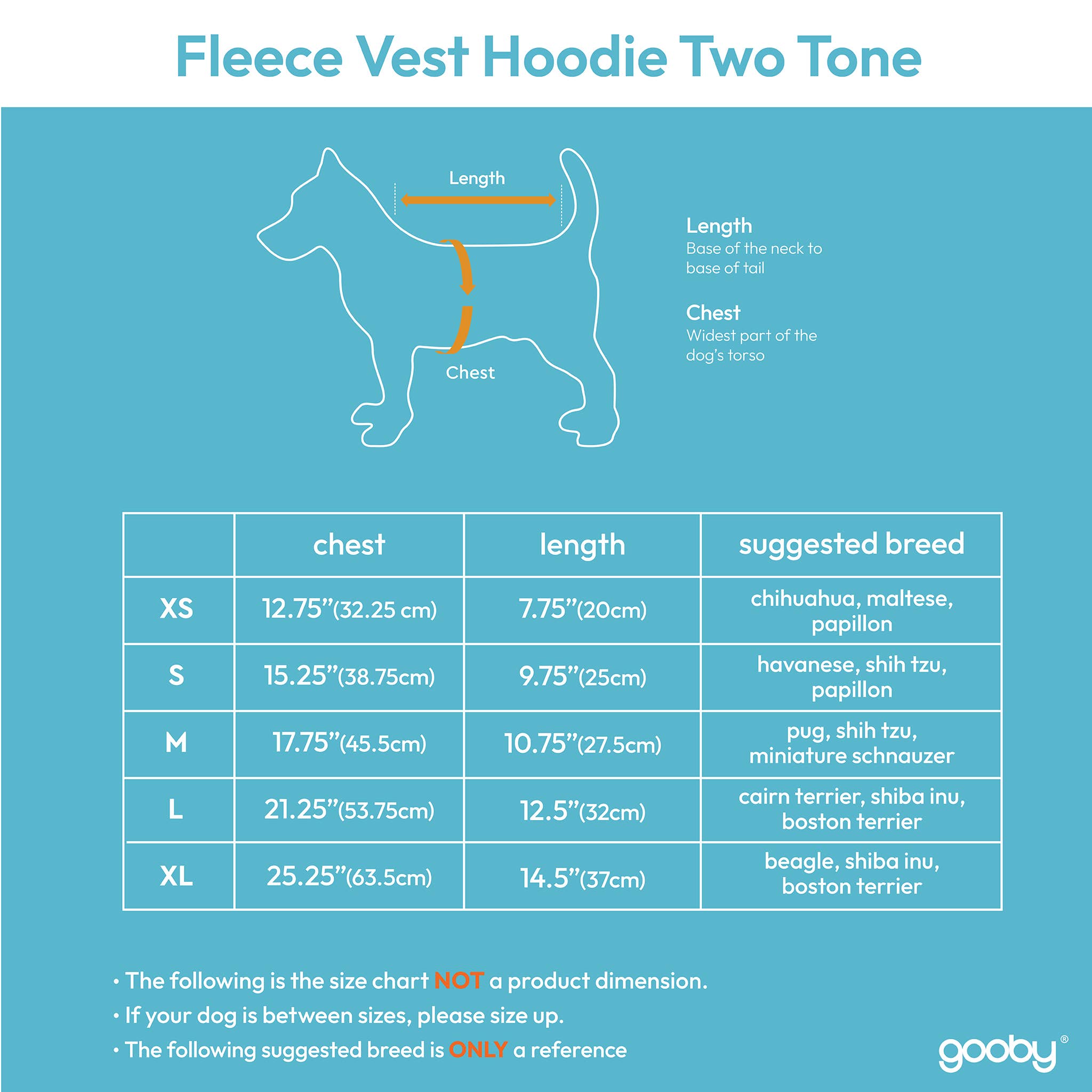 Gooby - #72232 Fleece Vest Hoodie Two Tone: Black / X-Small