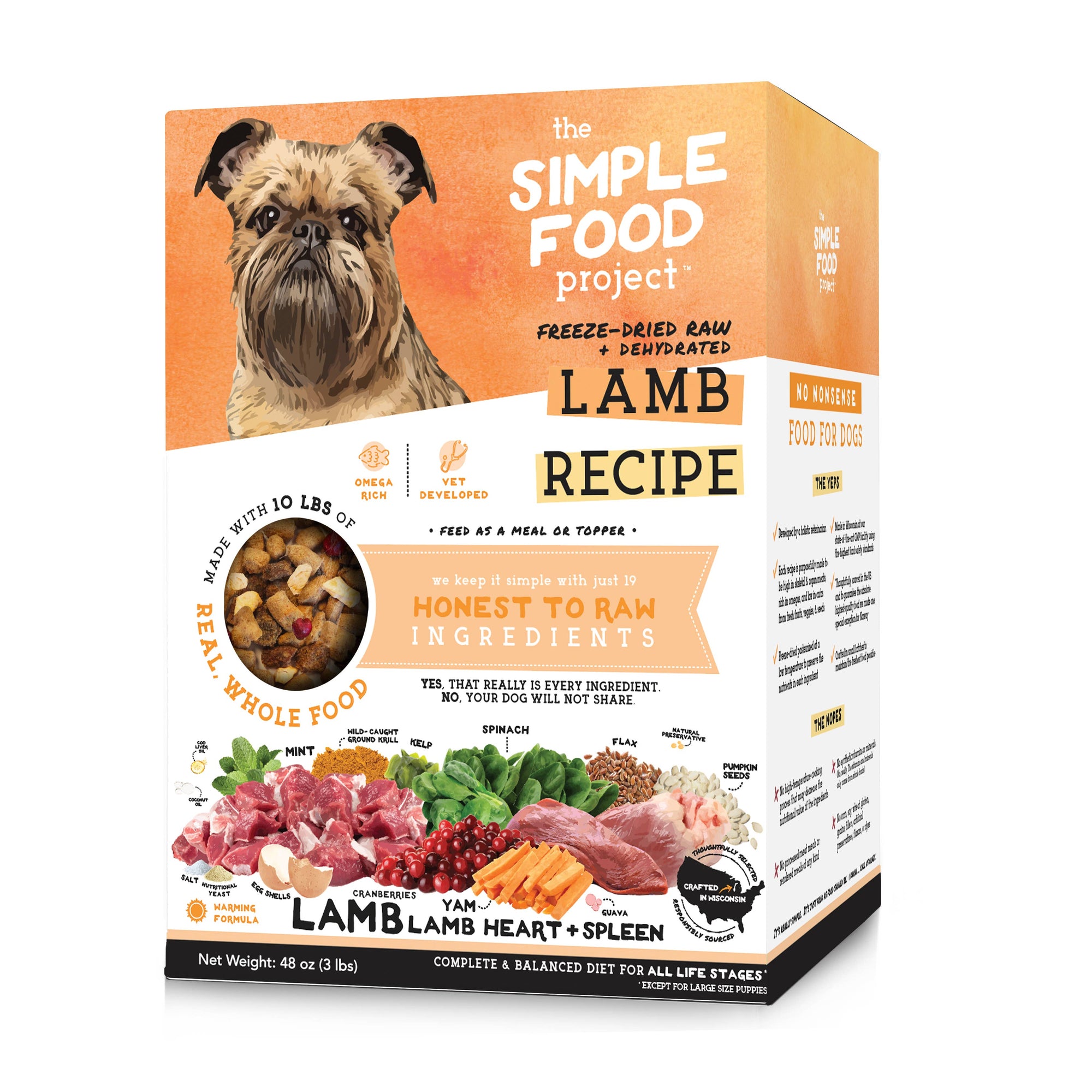 The Simple Food Project- Lamb Recipe for Dogs: Original Nuggets (1.5-lb)