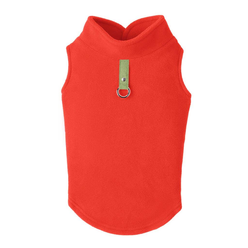 Gooby - #72106 Fleece Vest: Pumpkin / Small
