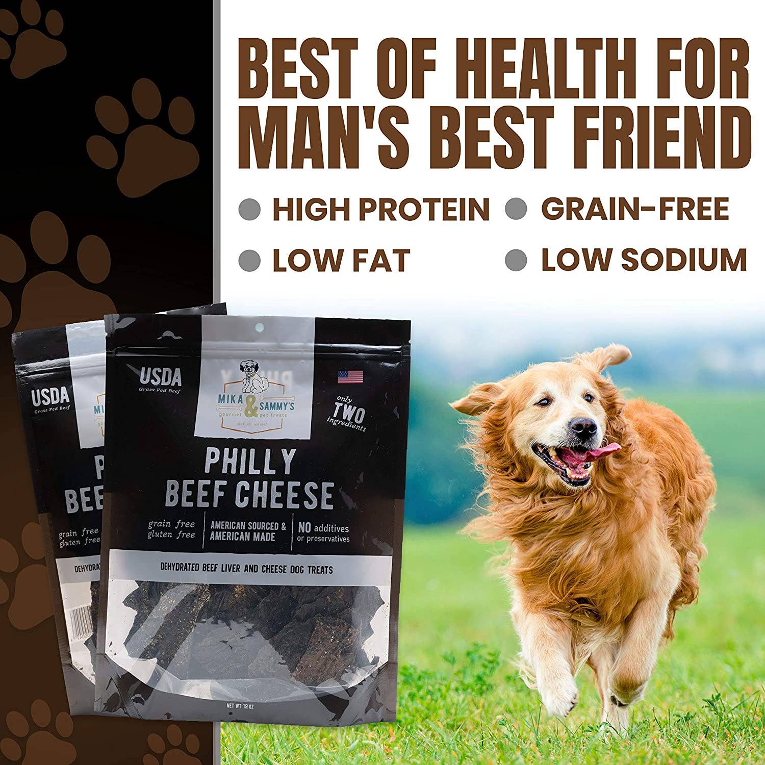 Mika and Sammy's Gourmet Pet Treats | Philly Beef Cheese (5oz)