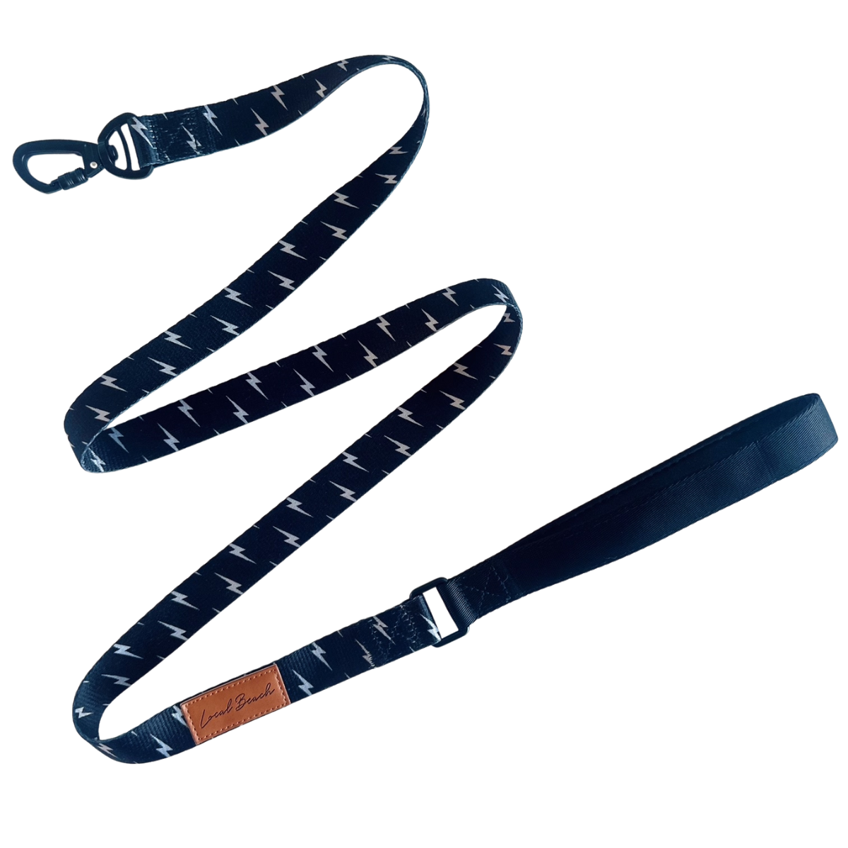 Local Beach - Local Beach Lightning Bolt 5ft Dog Leash Black: Black / 5ft / Bolt Dog Leash