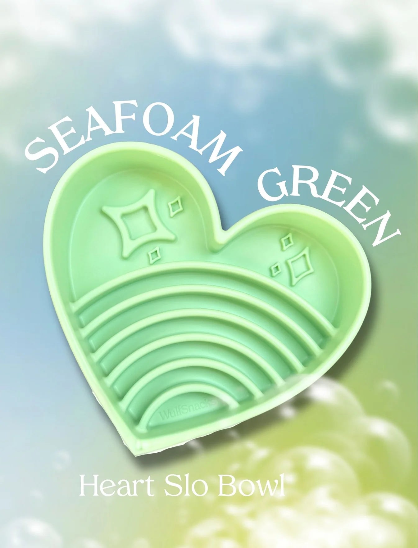 Wulf Snacks Seafoam Green Heart Bowl