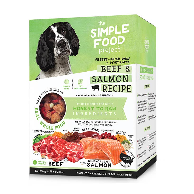 The Simple Food Project- Beef & Salmon Recipe for Dogs: Original Nuggets (6-lb)