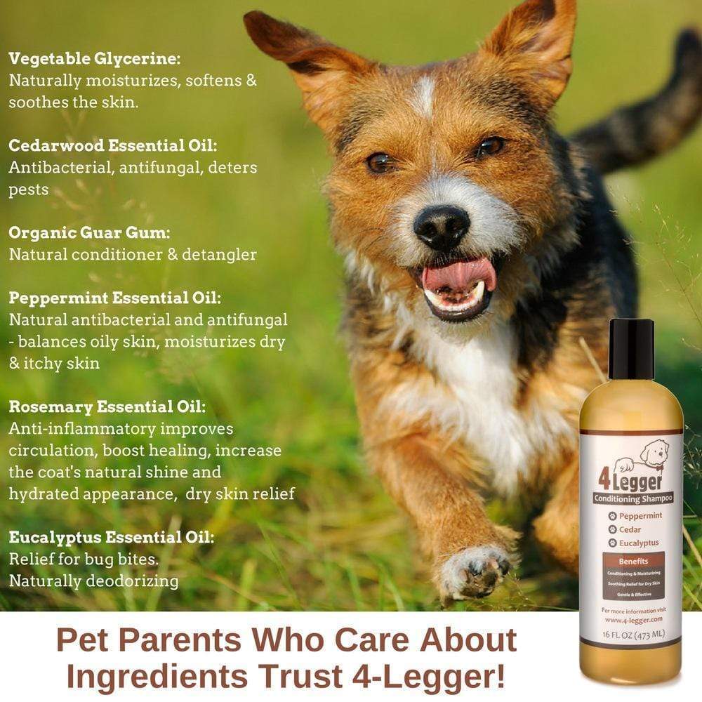 4-Legger - Natural Cedar Dog Shampoo and Conditioner with Peppermint & Eucalyptus: 2 oz