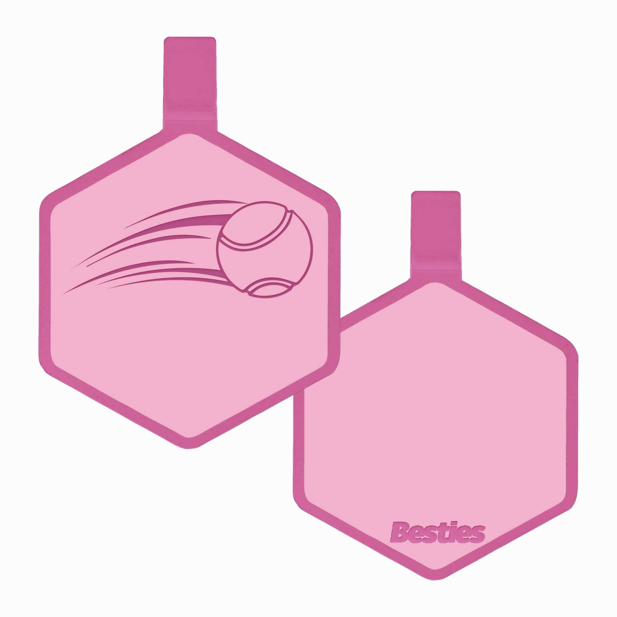 Besties Pets - Tennis Ball Silicone Dog ID Tag: Aqua