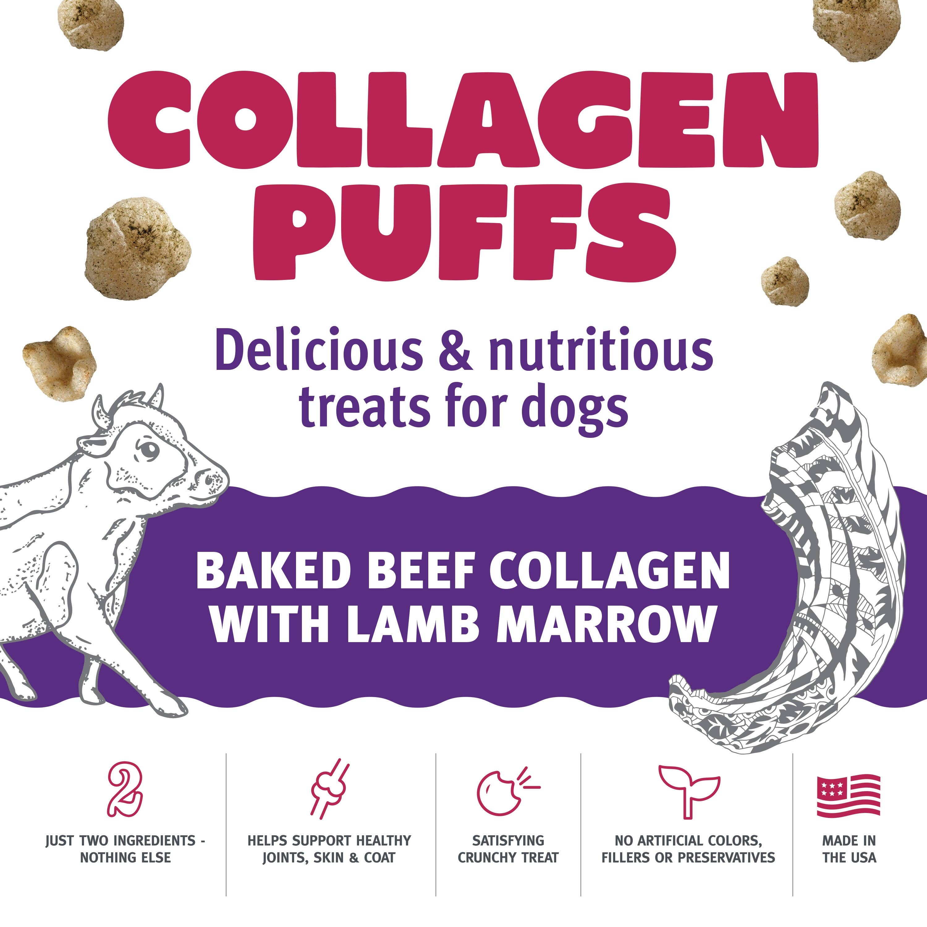 Icelandic+ - Beef Collagen Puffs with Marrow Treats for Small Dogs - 1.3oz: 1.3-oz Bag