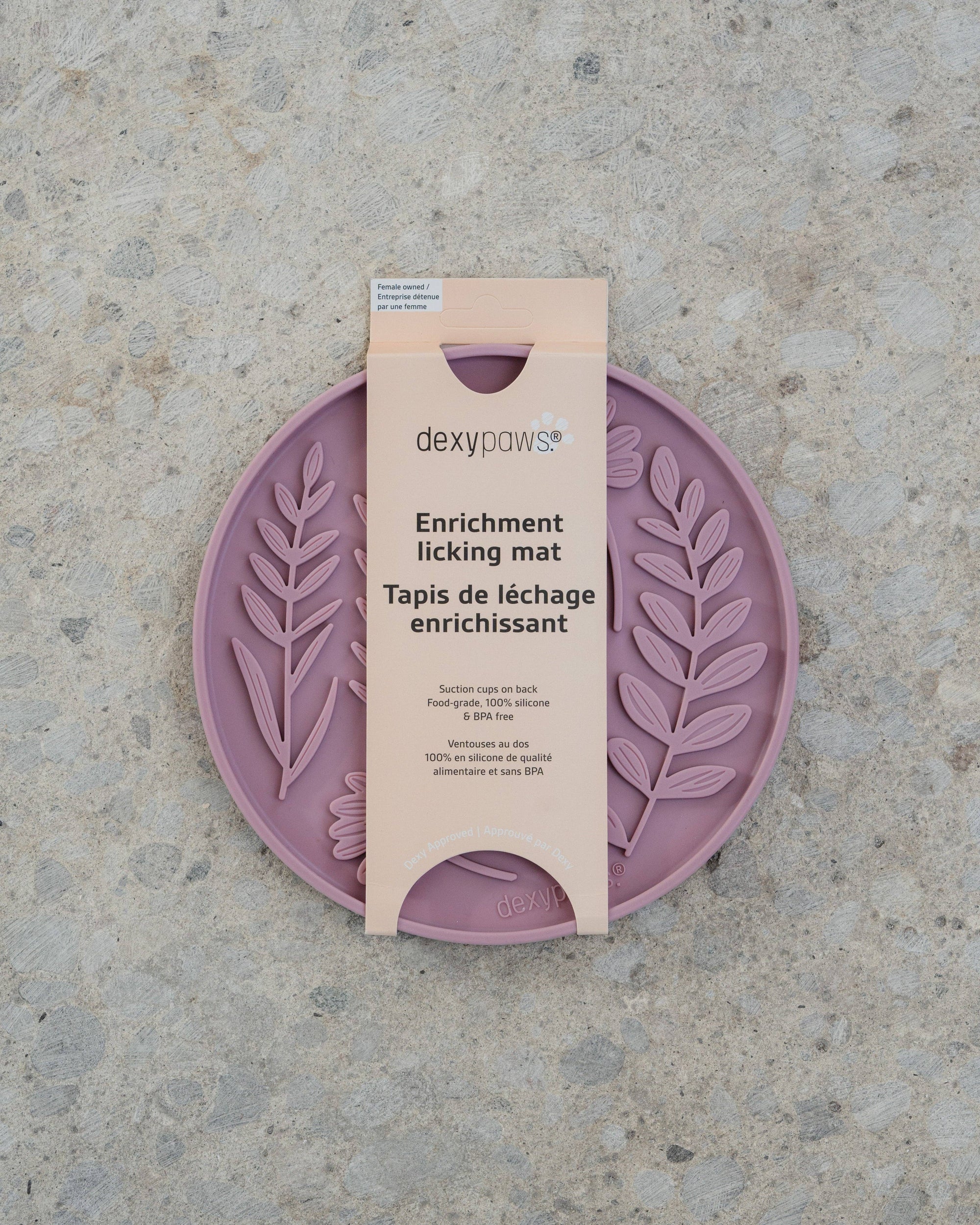 dexypaws - Blush Pink Garden Enrichment Lick Mat