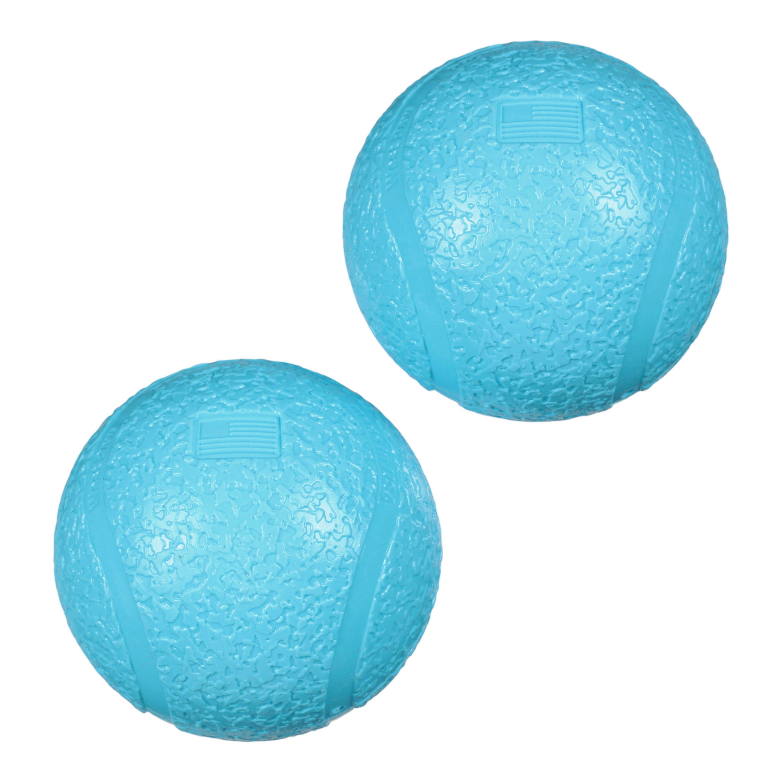 West Paw - *Puppy* Bubblegum/Aqua Boundr® 2-Pack Dog Toy Ball: Bubblegum