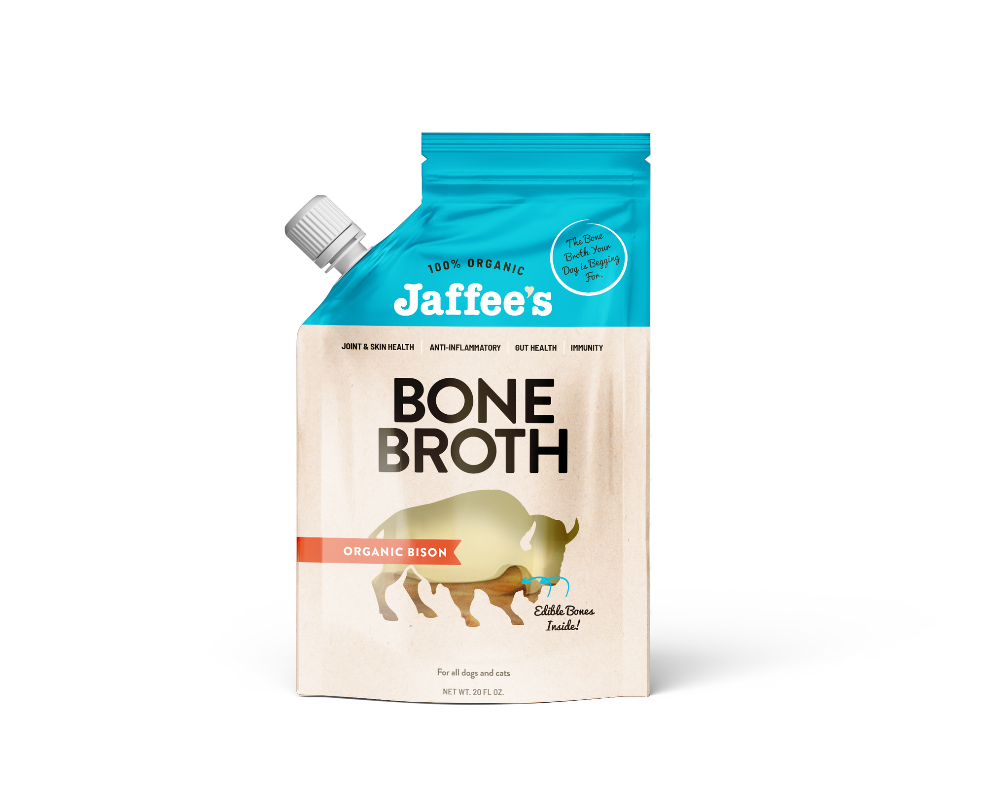 Jaffee's Bone Broth - BISON Bone Broth - 20 oz Pouch