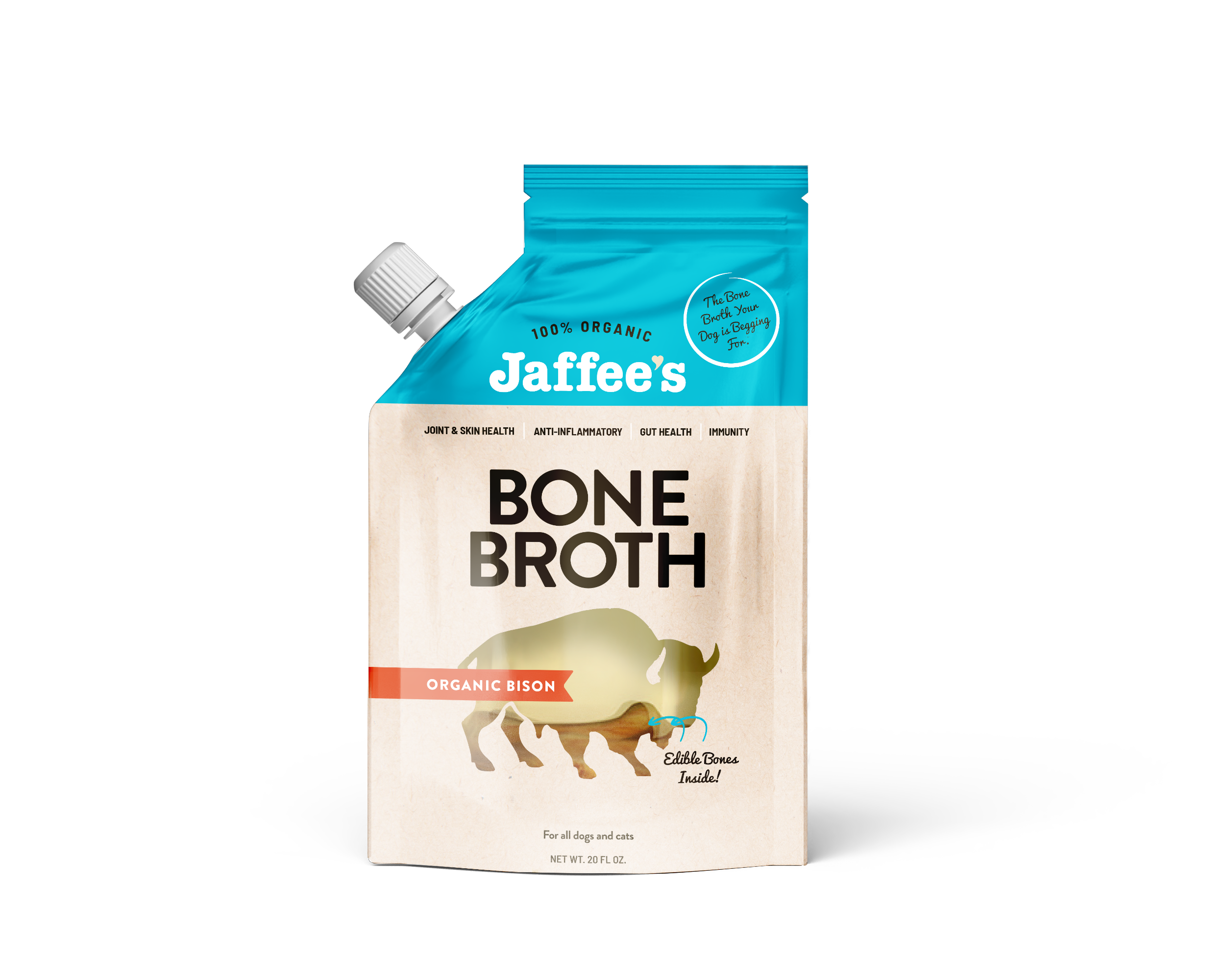 Jaffee's Bone Broth - BISON Bone Broth - 20 oz Pouch