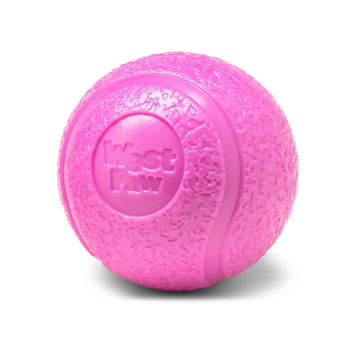 West Paw | Dog Toy Ball for Play, Chew, and Fetch (Hot Pink)