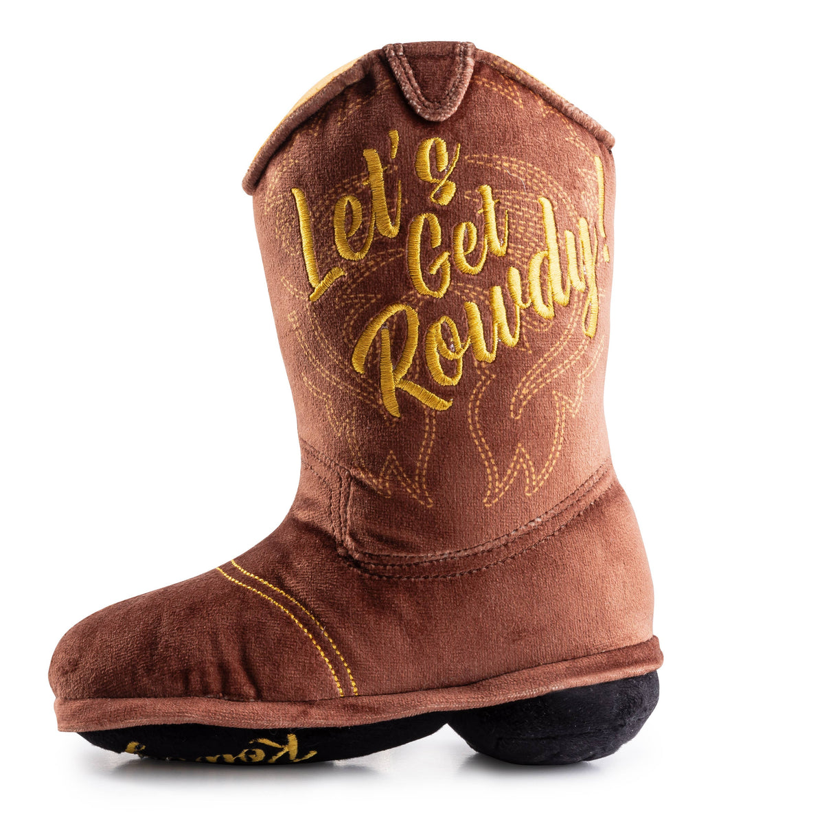 Haute Diggity Dog - Brown Western Cowboy Boot  | Squeaker Dog Toy