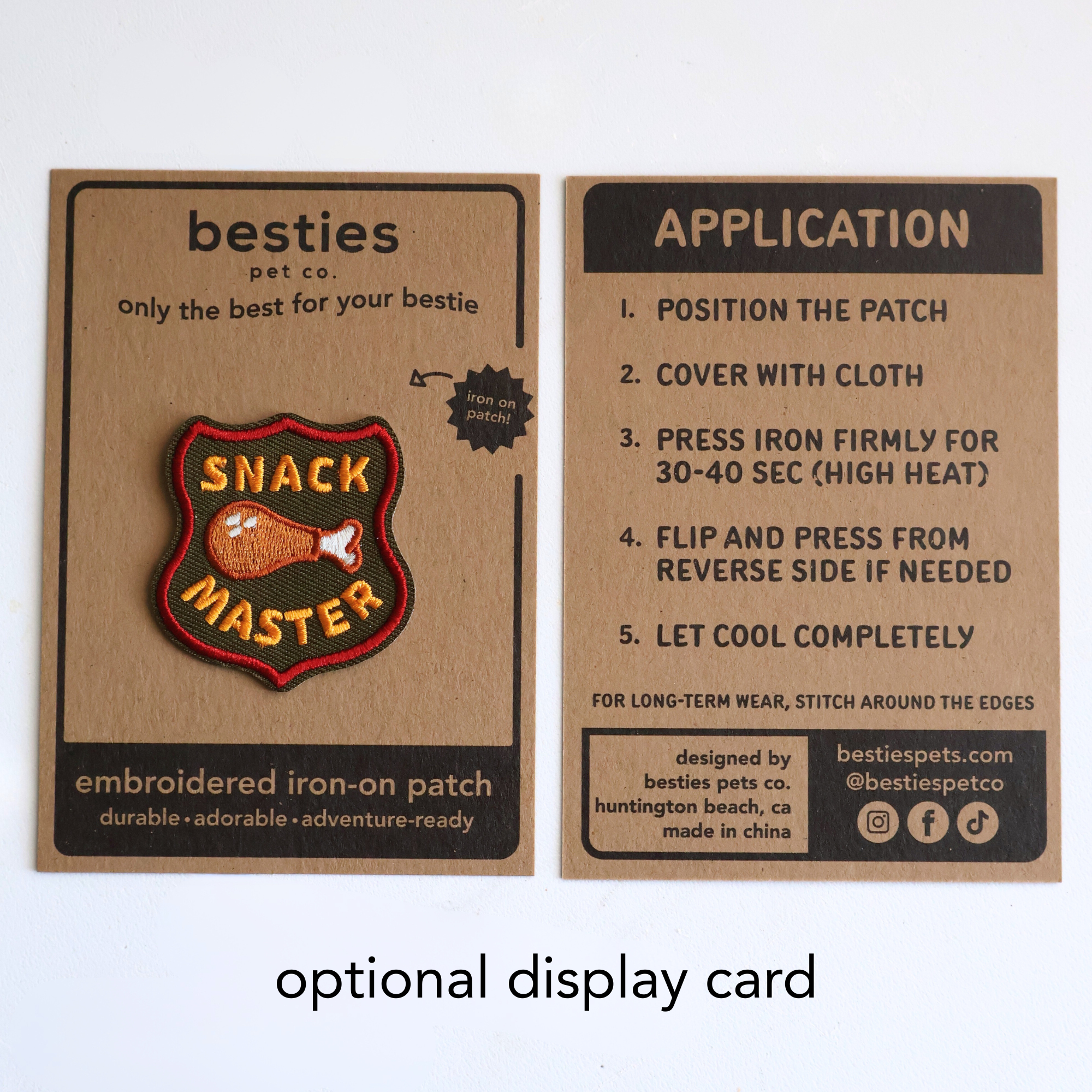 Besties Pets - Spicy Pepper | Iron-On Patches For Dogs and Cats: Yes