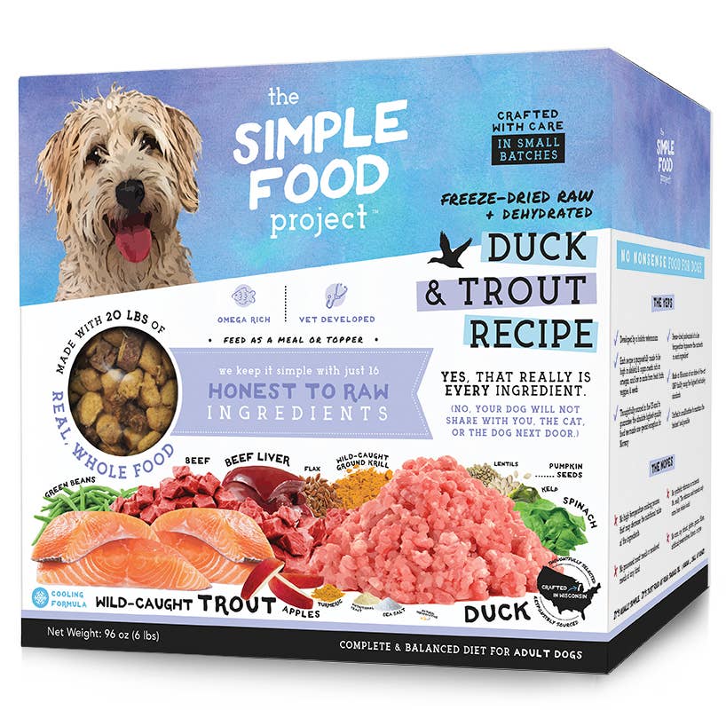 The Simple Food Project- Duck & Trout Recipe for Dogs: Original Nuggets (6-lb)