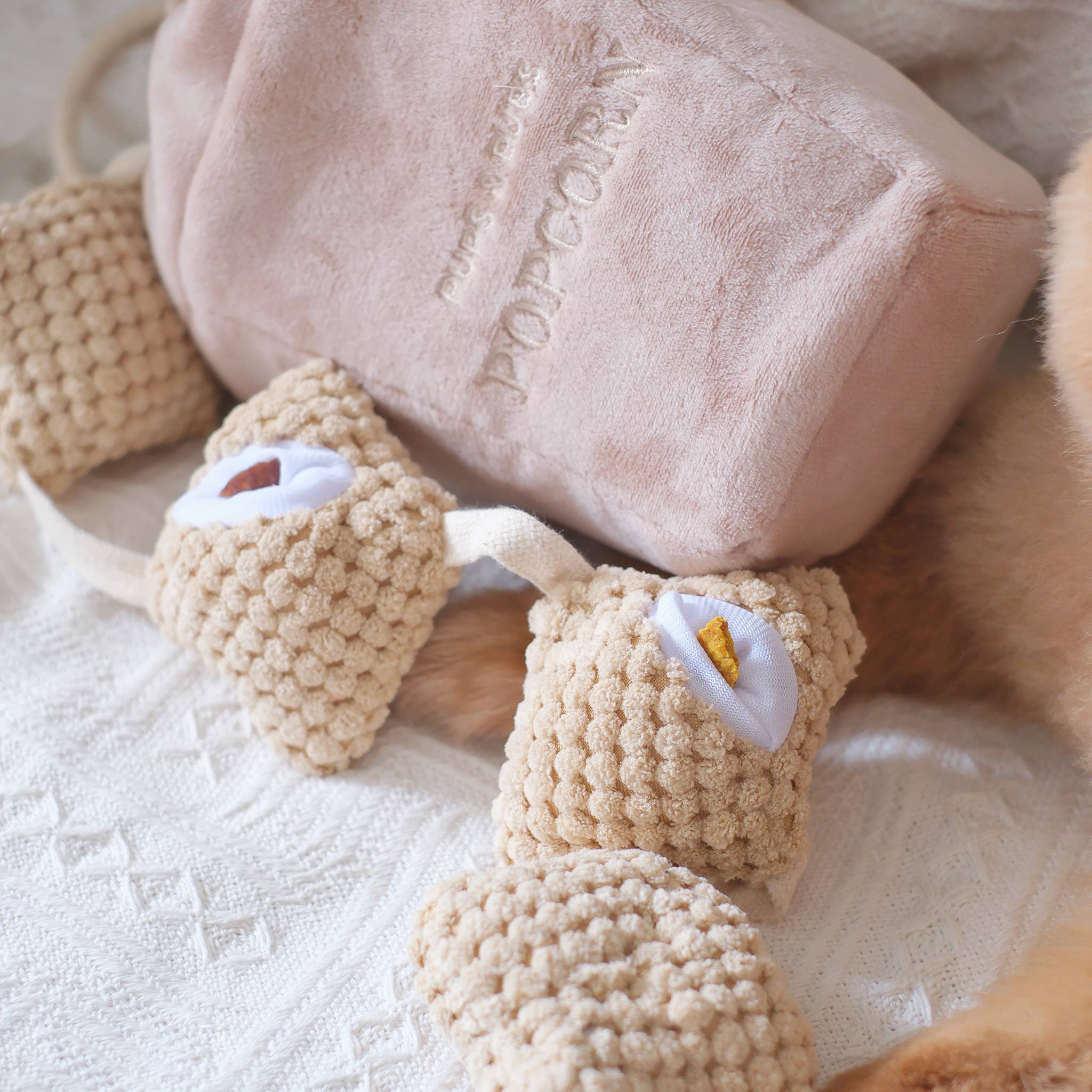 Pups & Bubs - Popcorn Nosework Enrichment Toy | Snuffle | Squeaker