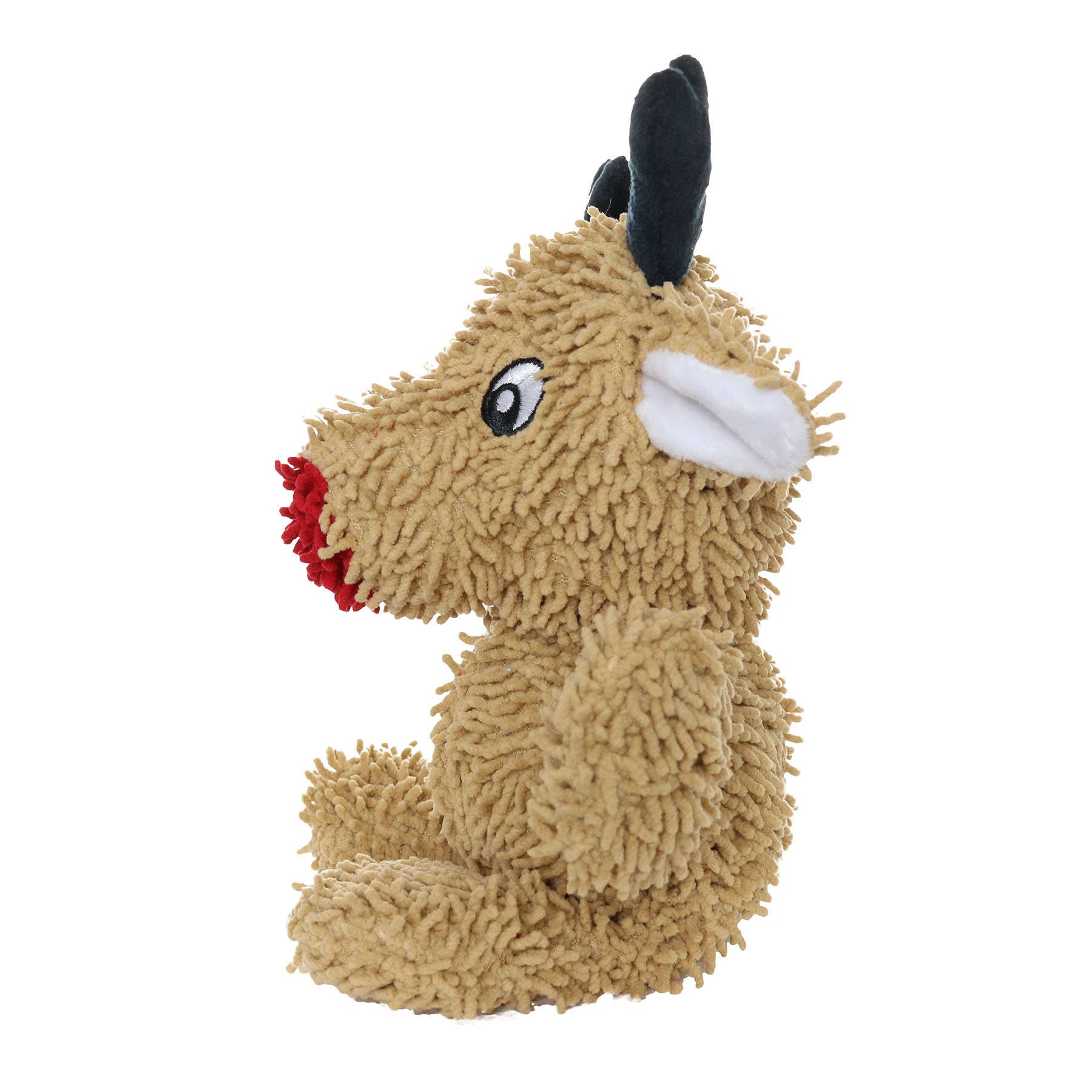 Tuffy Dog Toys - VIP Products - Mighty Microfiber Ball Reindeer, Holiday Squeaky Dog Toy
