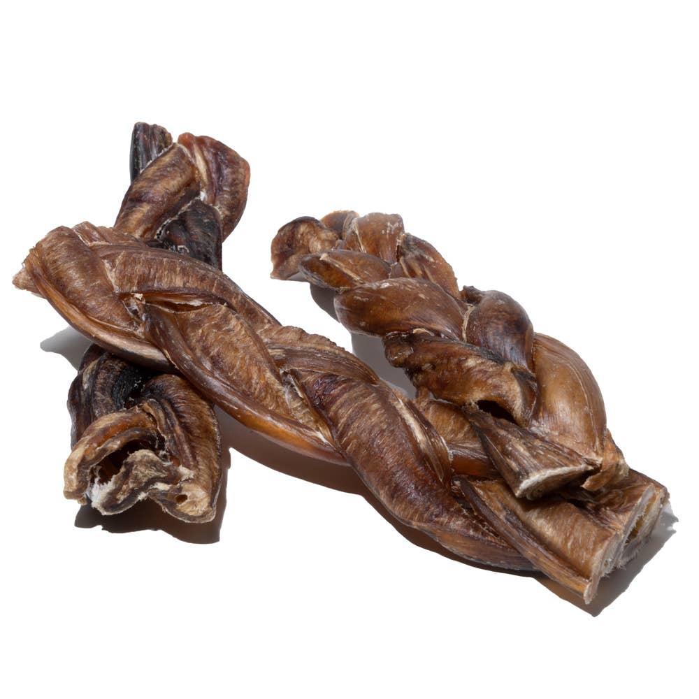 Mika and Sammy's Gourmet Pet Treats - Braided Bully Sticks: 12"