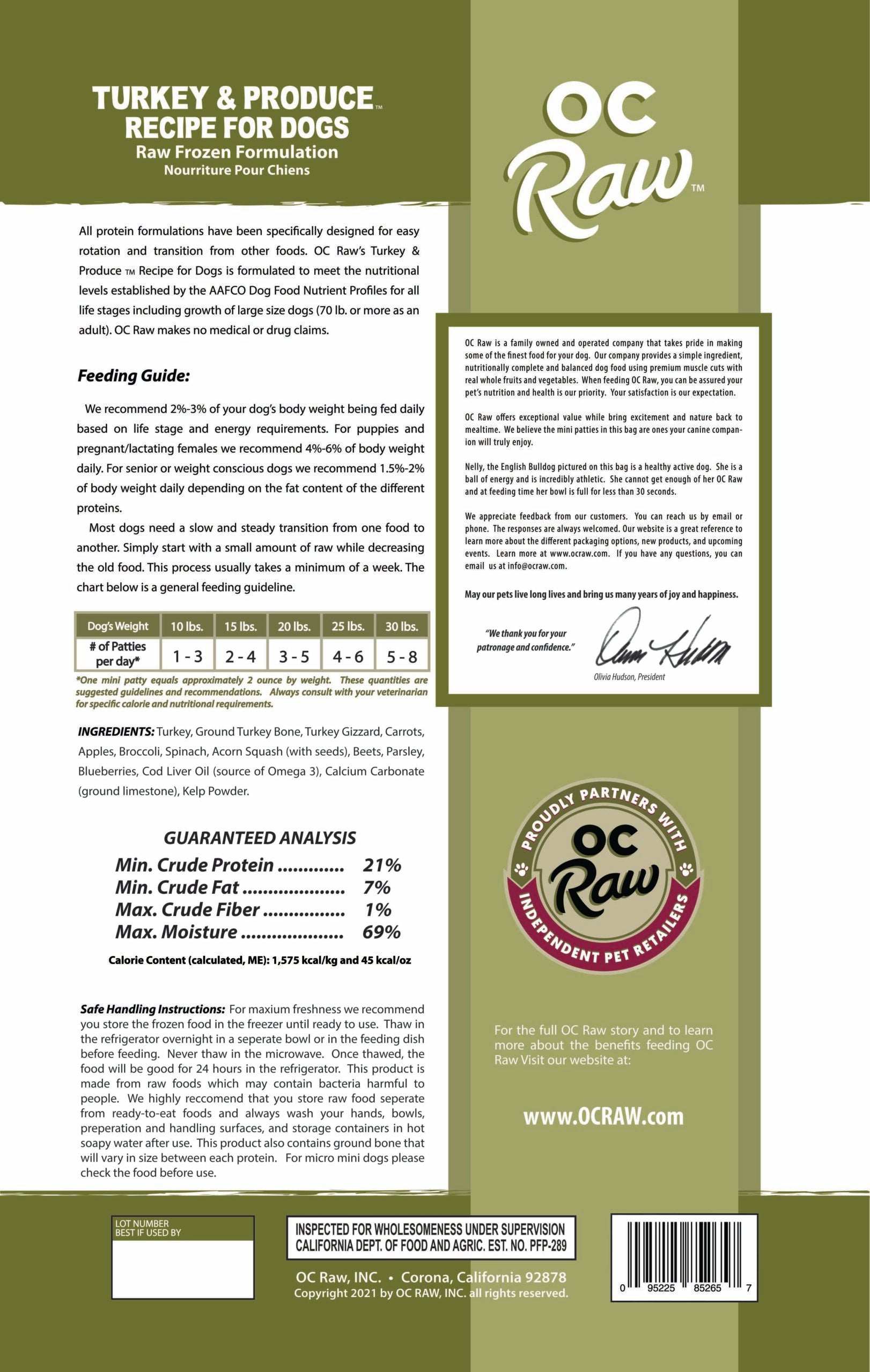 OC Raw- | Turkey & Produce