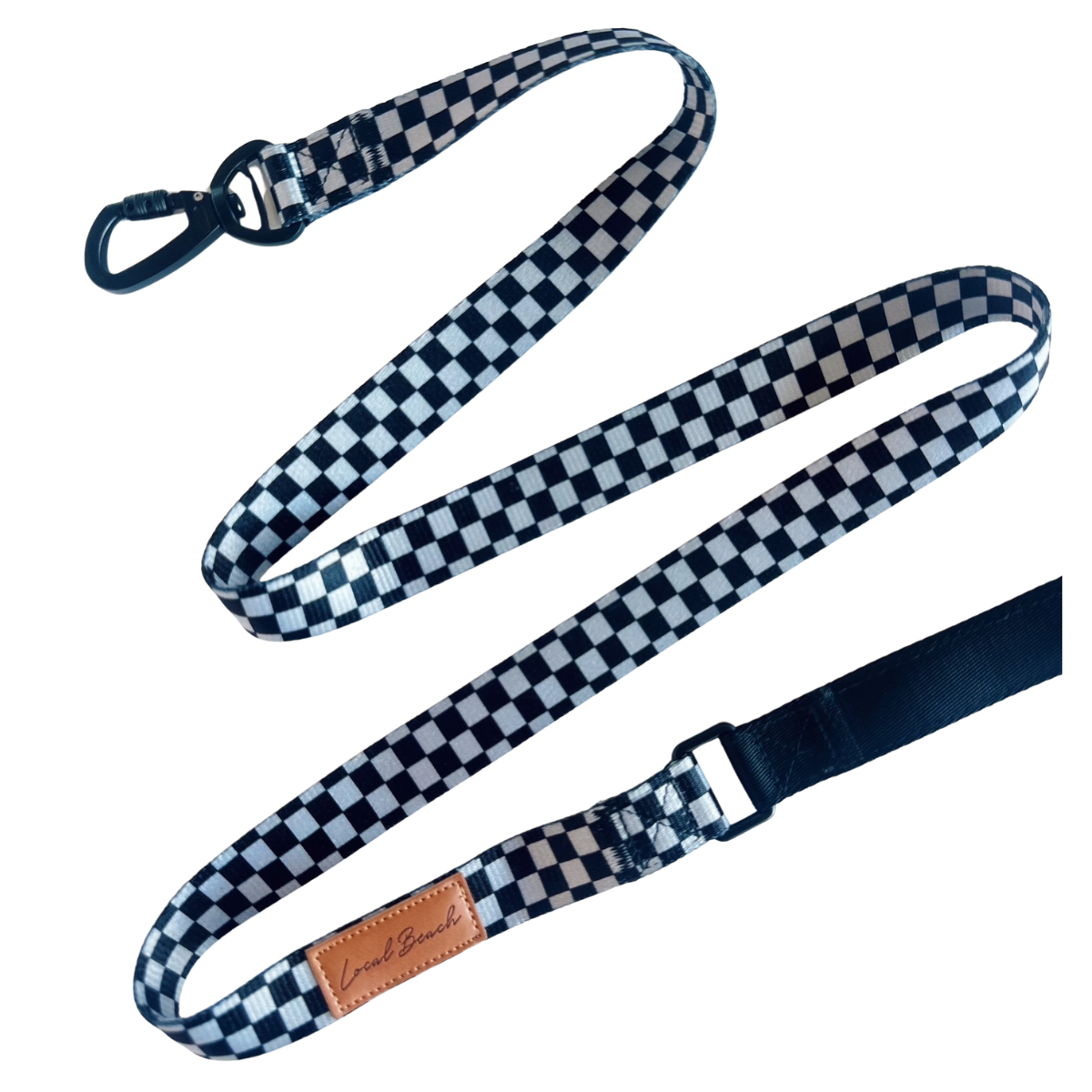 Local Beach - Local Beach Checker 5ft Dog Leash Black/Gray: Black/Grey Checker / 5ft / Black/Gray Checker Leash