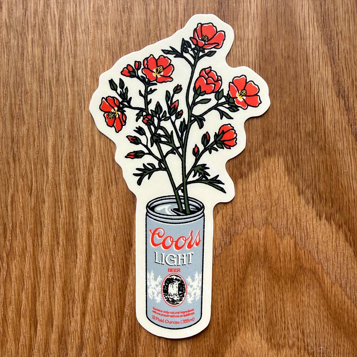 Steel Bison - Globemallow Beer Can 4 Inch Matte Vinyl Sticker