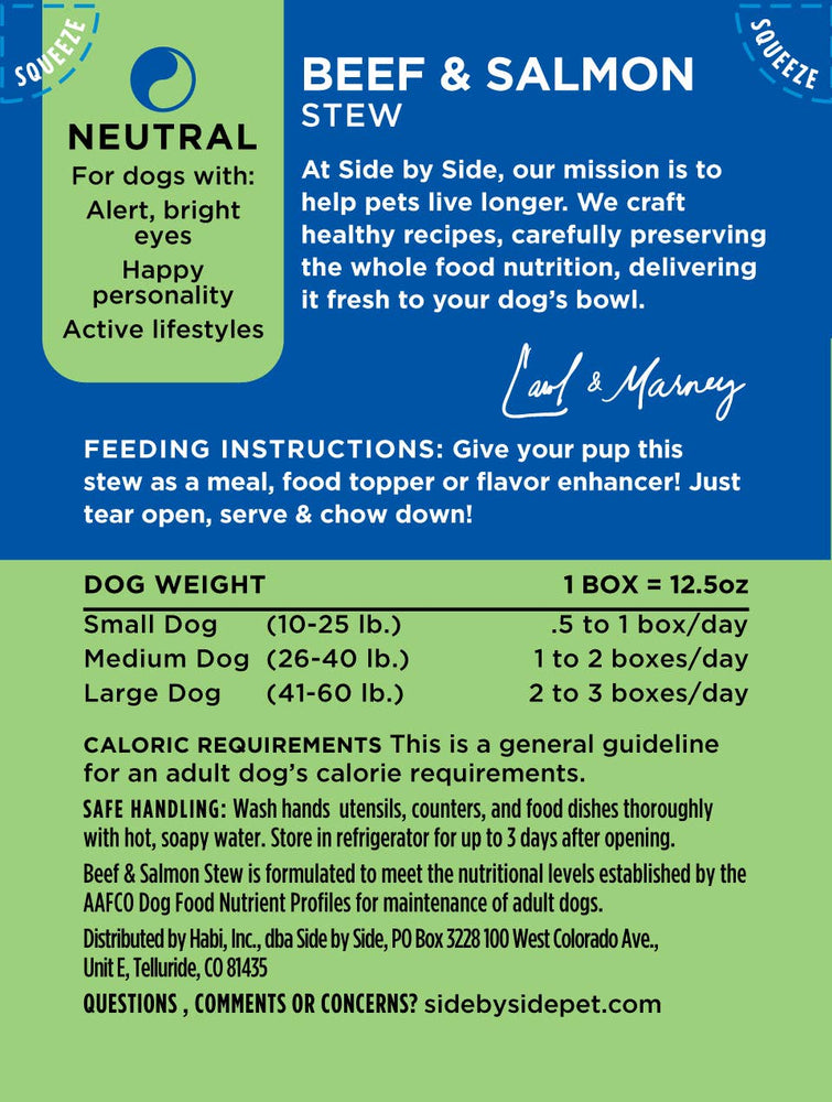 Side By Side - Hearty Tetra Stew - Neutral Beef + Salmon