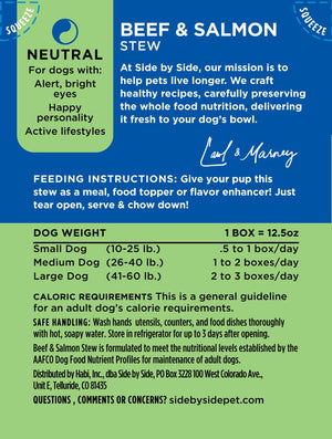 Side By Side - Hearty Tetra Stew - Neutral Beef + Salmon