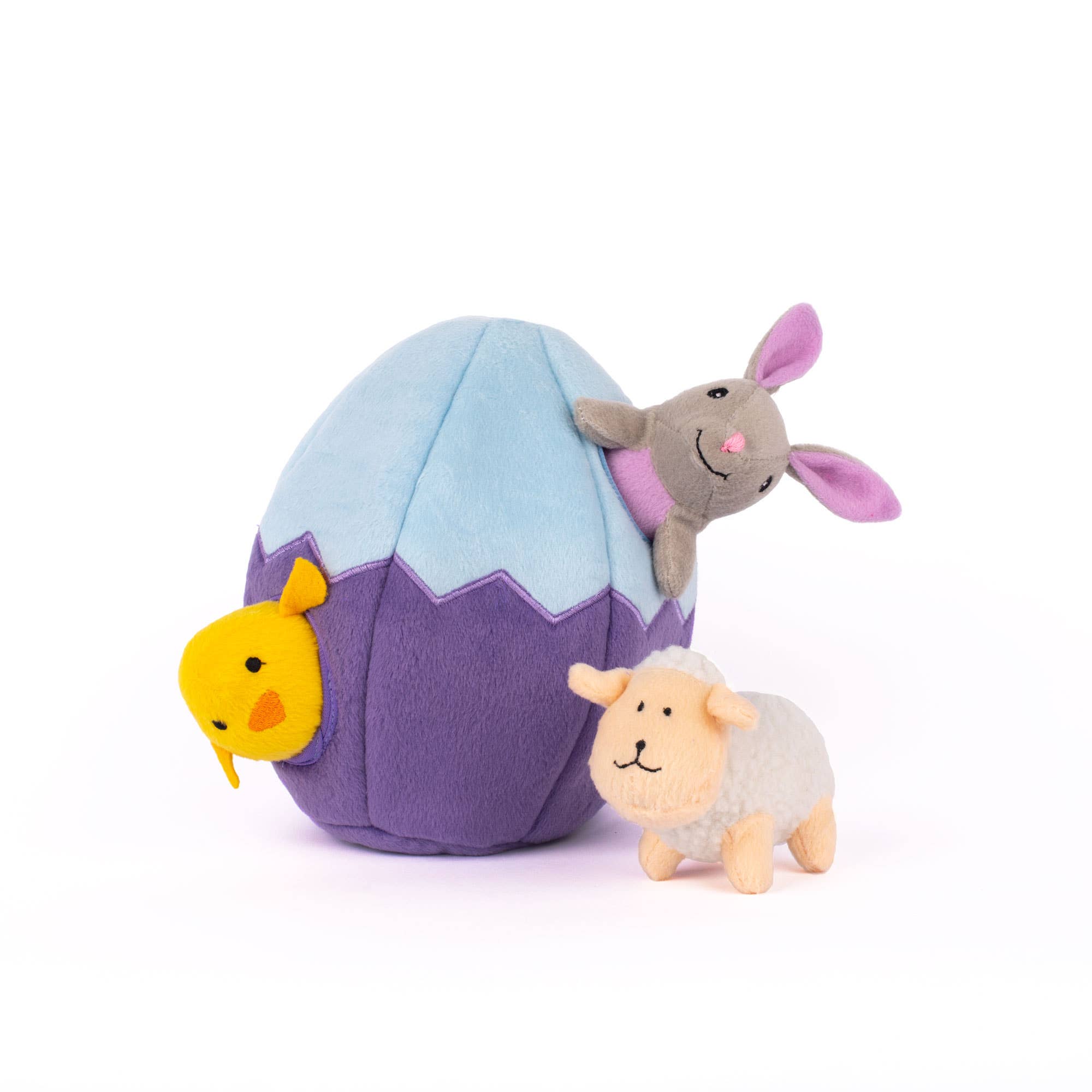 ZippyPaws - Zippy Burrow - Easter Egg and Friends - Dog Toy