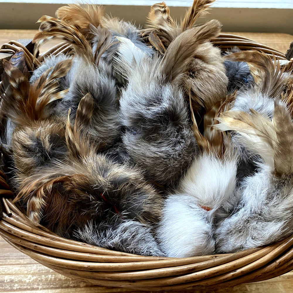 
                      
                        Natural Rabbit Fur & Feathers, Handmade Cat Toy, Birbits
                      
                    