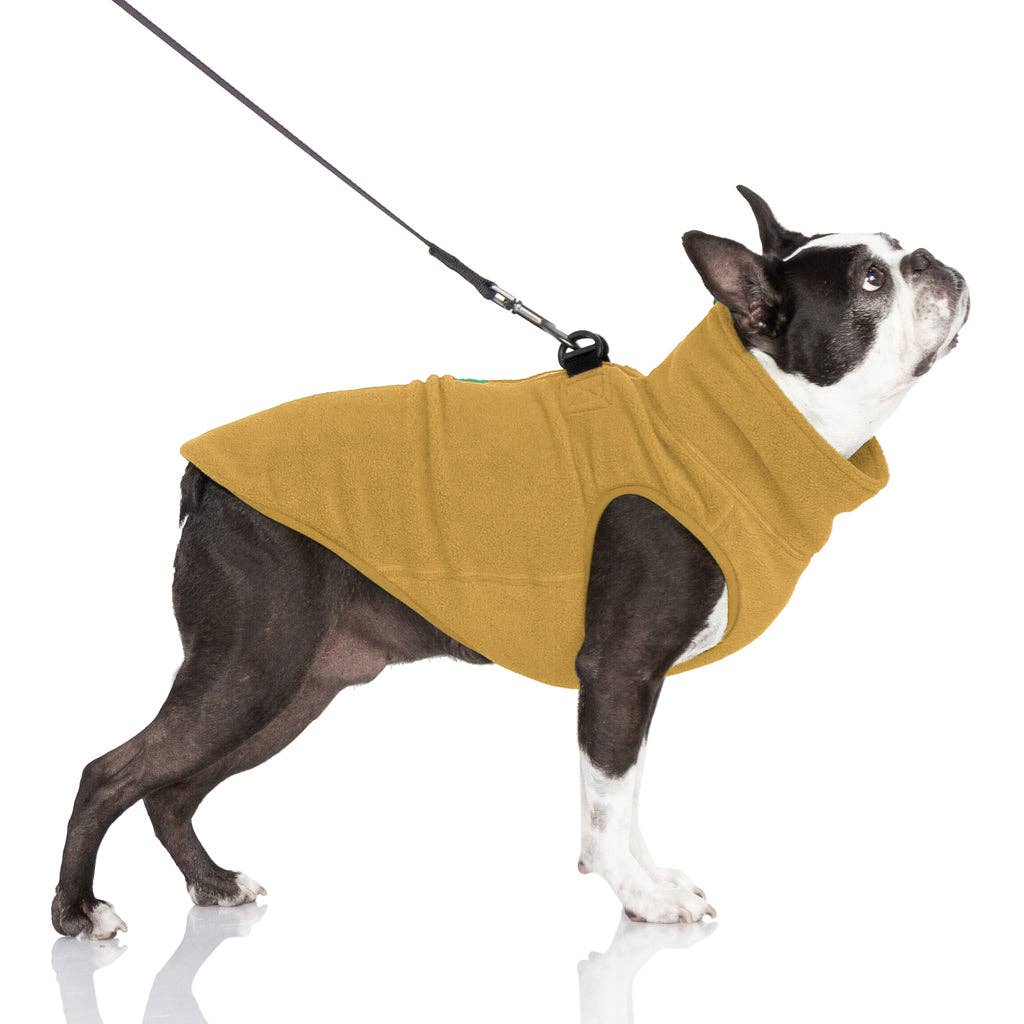 Gooby - #72211 Half Zip-Up Fleece Vest: Turquoise / Medium