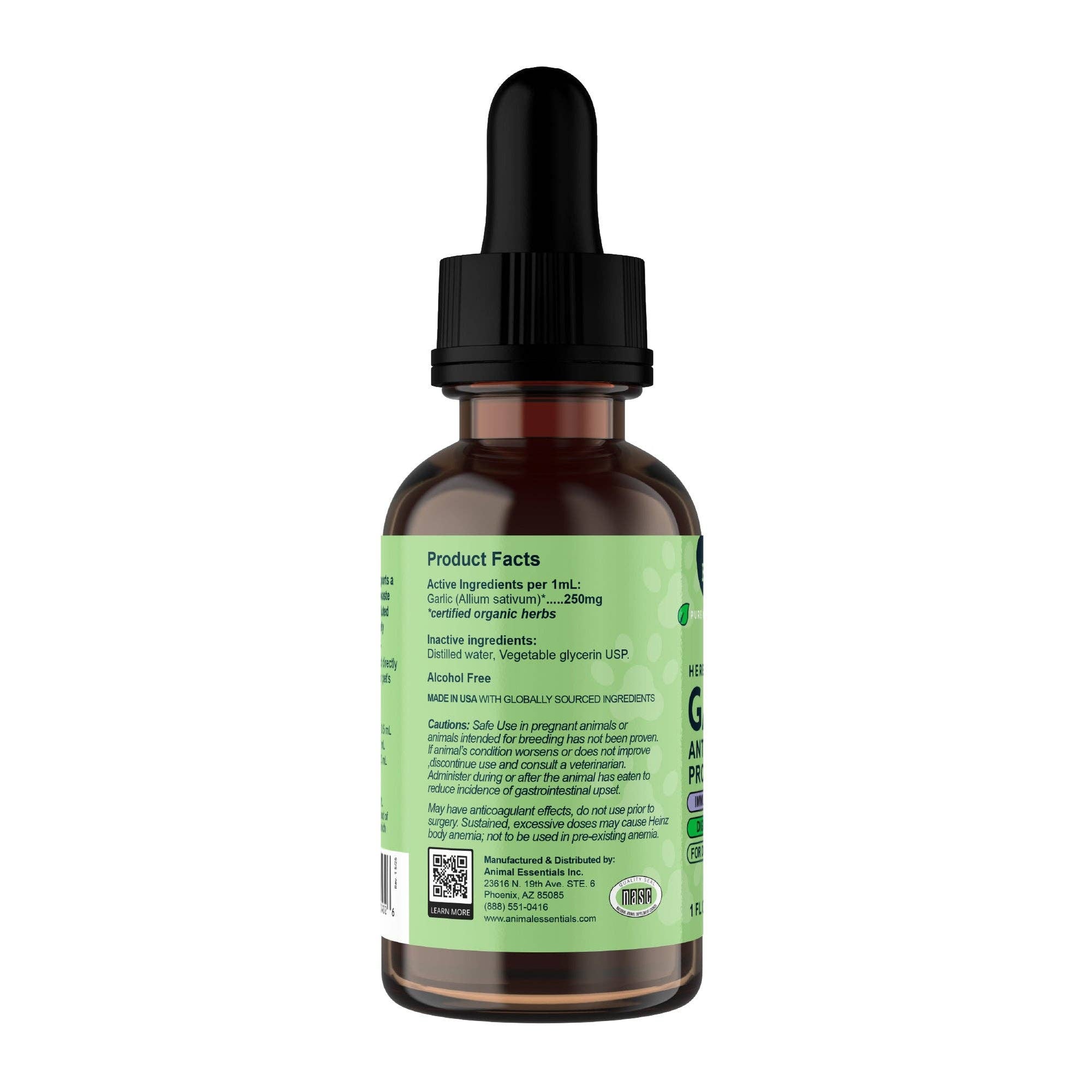 Animal Essentials - Garlic Single Herb Tonic | Antioxidant Protection: 1oz