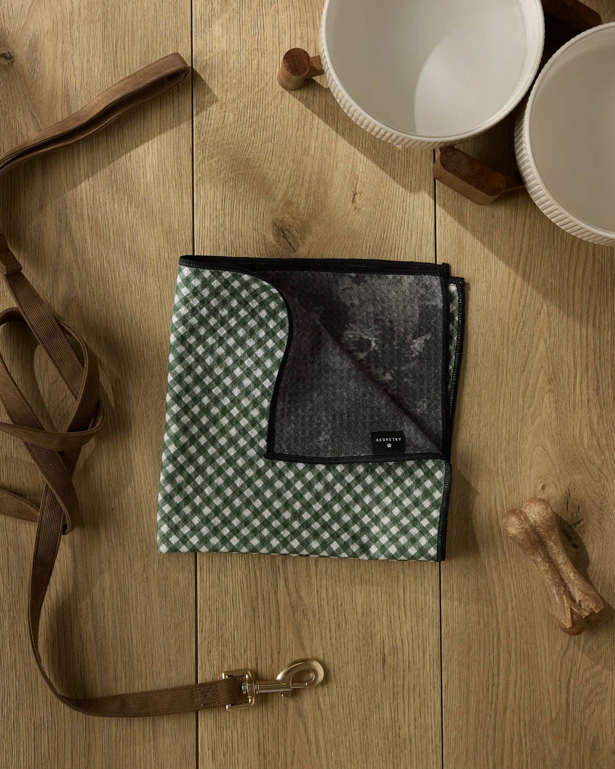 Geometry - Bramble Green Paw Towel