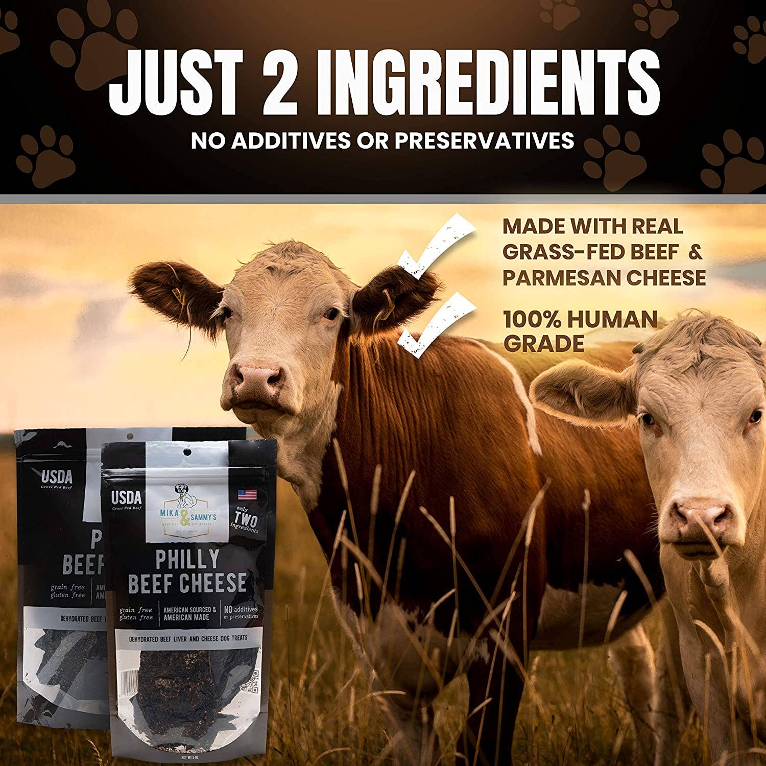Mika and Sammy's Gourmet Pet Treats | Philly Beef Cheese (5oz)