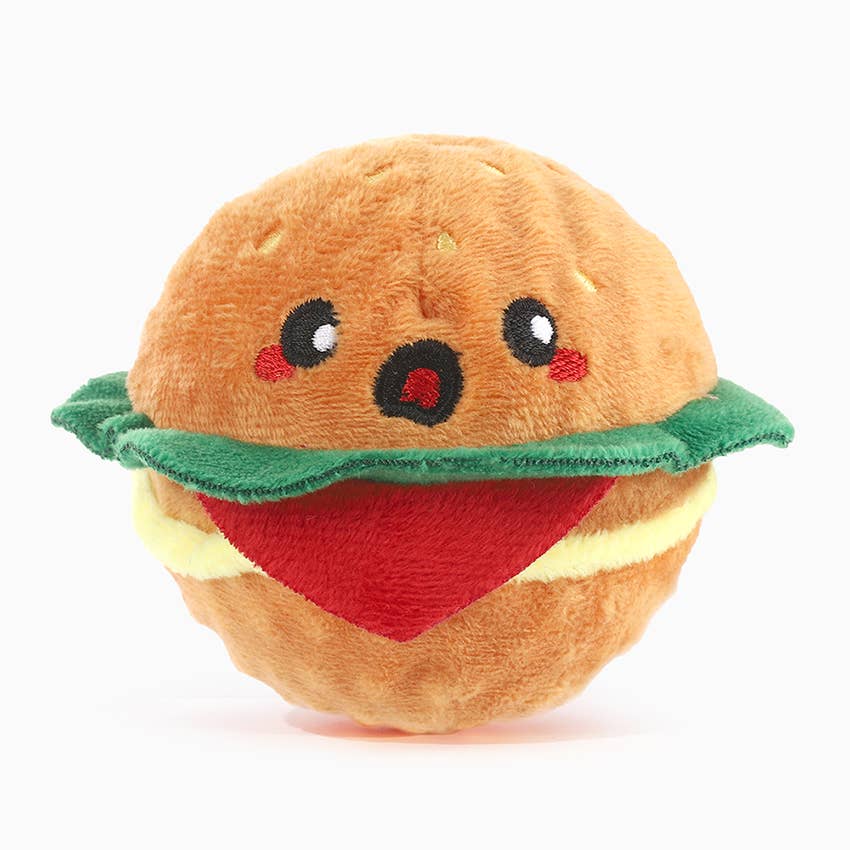 Hugsmart Products Inc - Food Party Hamburger Dog Ball Toy