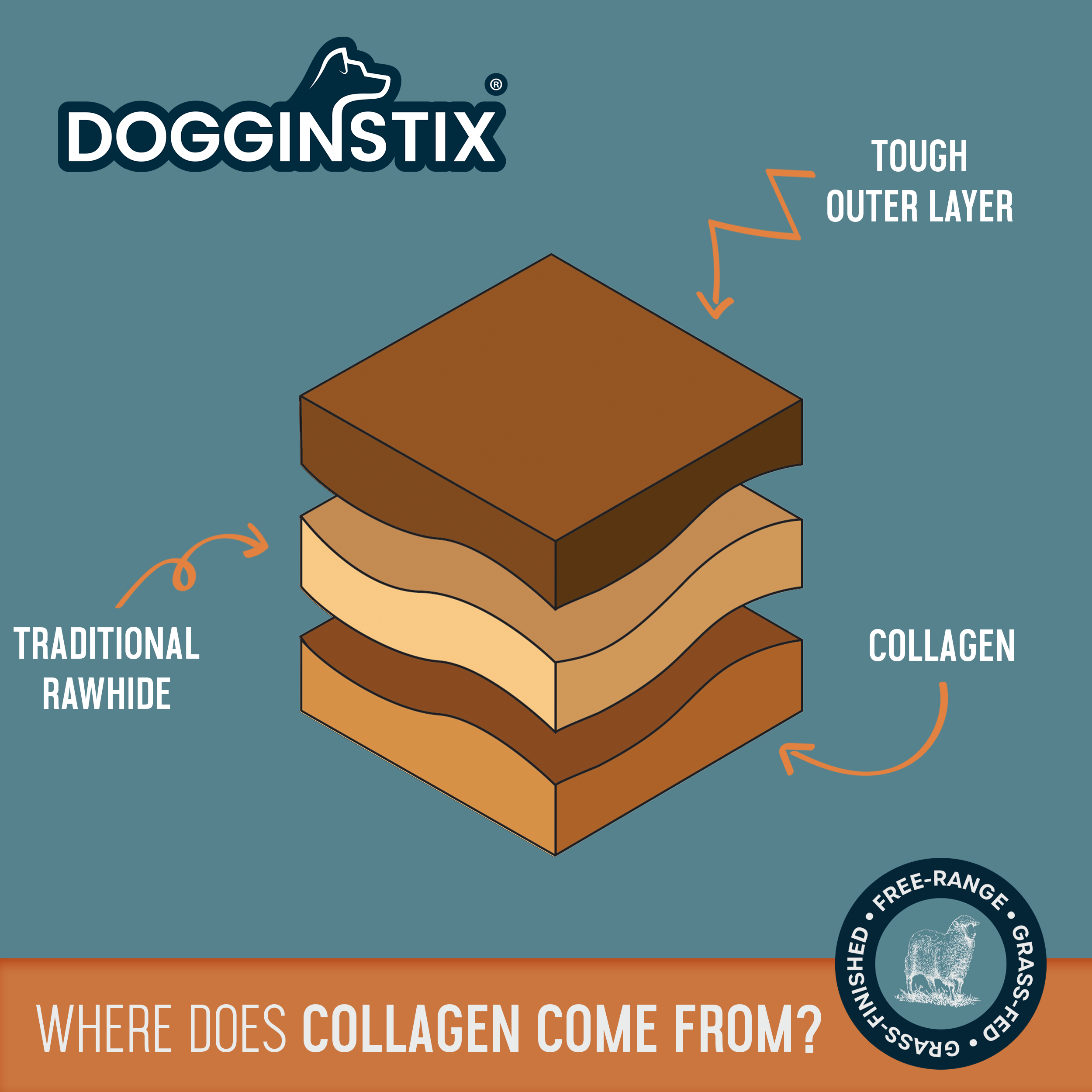 Dogginstix - 12" Braided Lamb Collagen Sticks