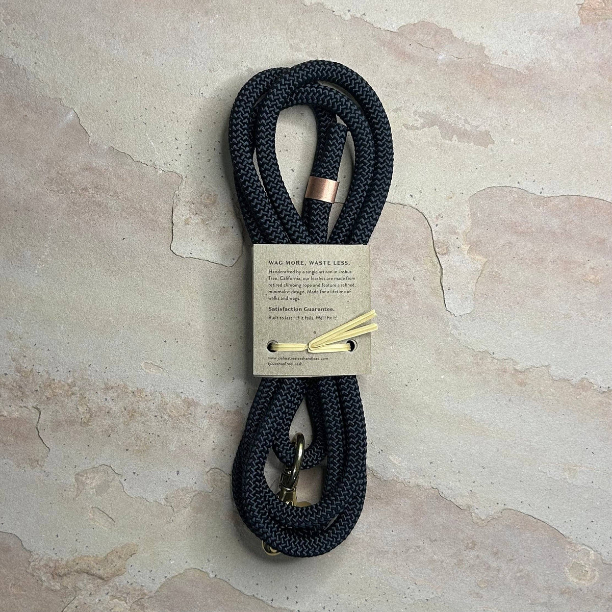 Joshua Tree Leash & Lead - Black Velvet